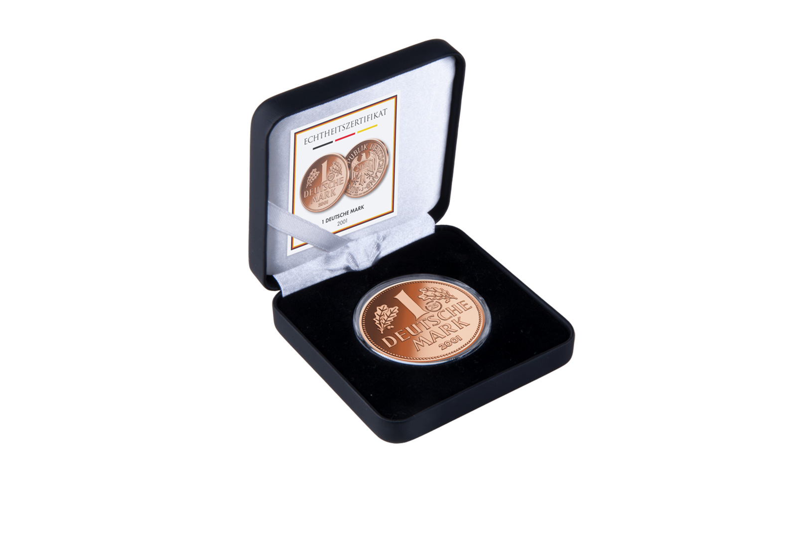 1 Deutsche Mark 2001 mit Privy Mark 25 Jahre Abschied - 1 oz Kupfer inkl. Zertifikat