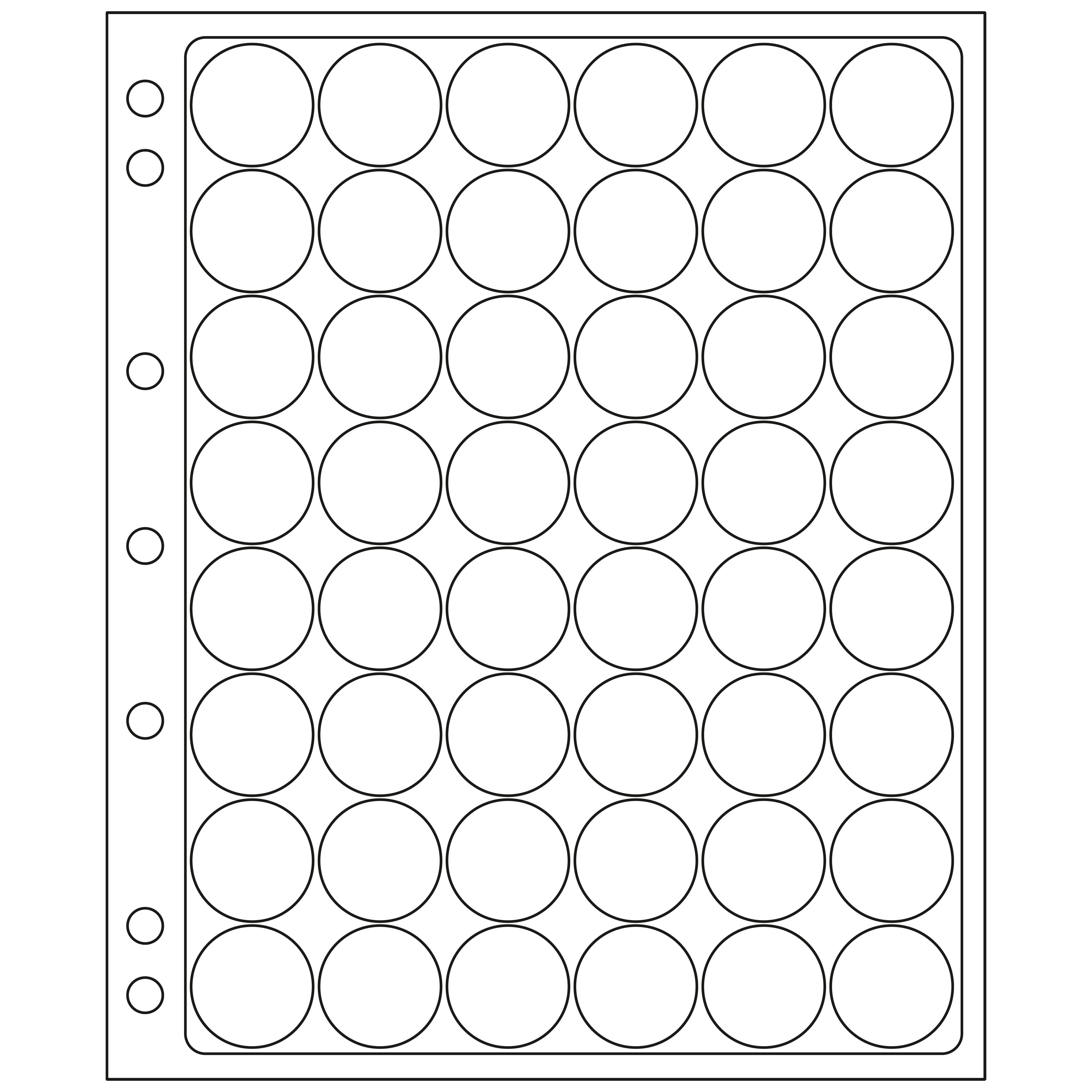 Münzhüllen ENCAP für 48 Münzen mit ø 24 - 25 mm