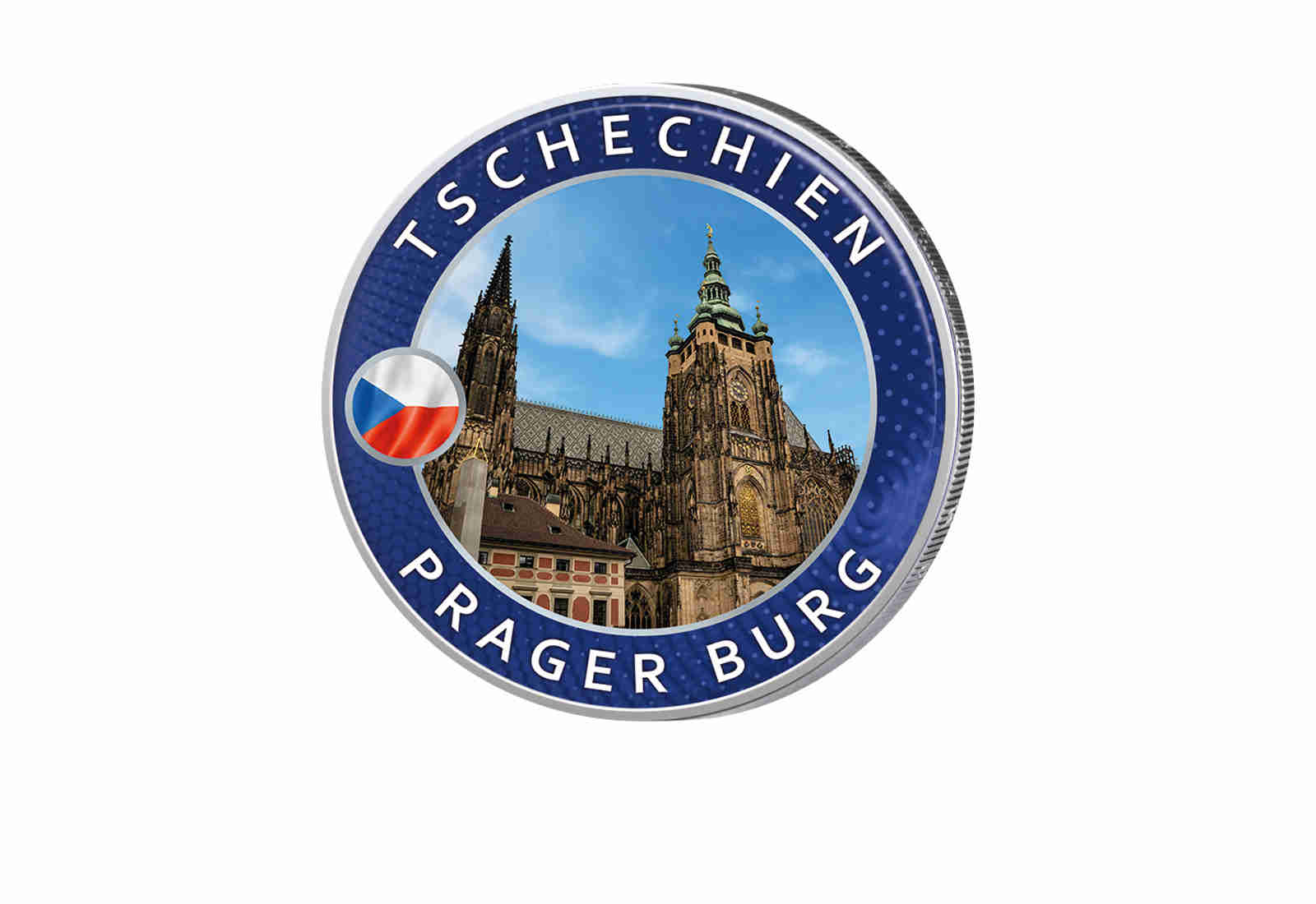 2 Euro mit Farbapplikation Prager Burg - Highlights rund um den Globus