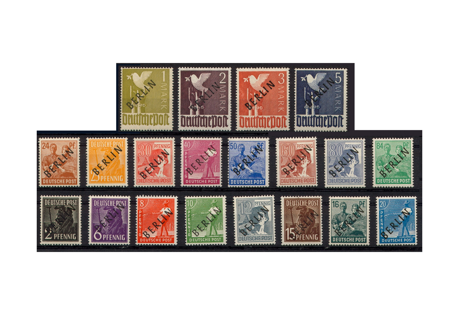 Berlin Frühausgaben Mi.Nr. 1/20 postfrisch geprüft