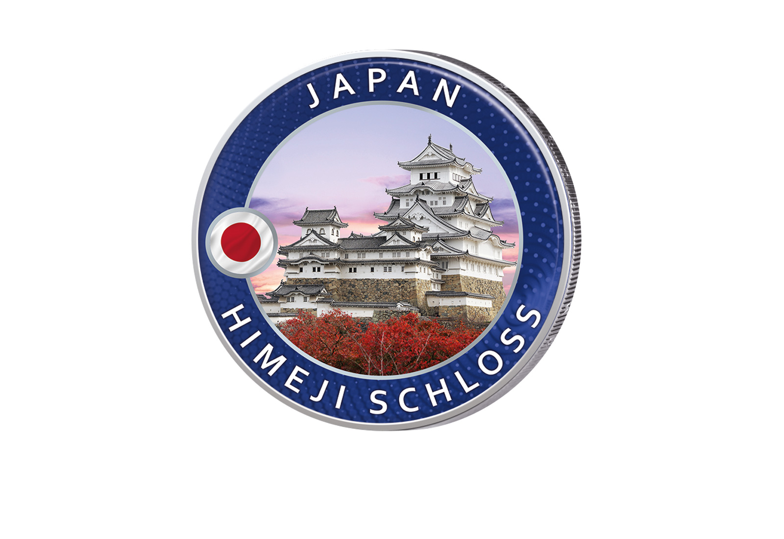 2 Euro mit Farbapplikation Himeji Schloss - Highlights rund um den Globus