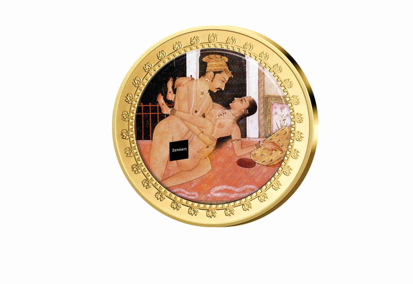 Kamasutra Farbapplikation Motiv Weit geöffnete Stellung