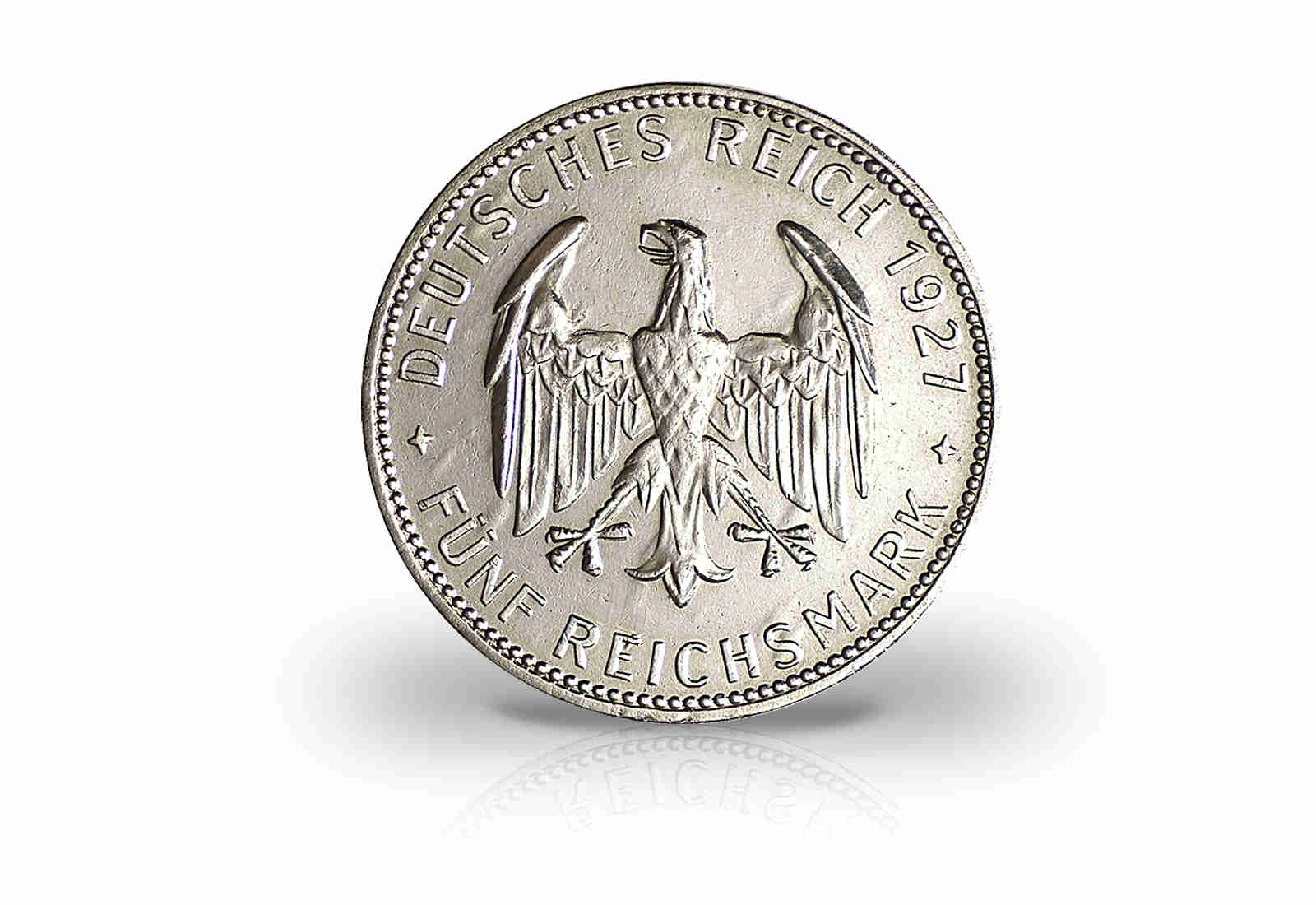 5 Reichsmark Silbermünze 1927 Weimarer Republik 450 Jahre Universität Tübingen Jaeger-Nr. 329