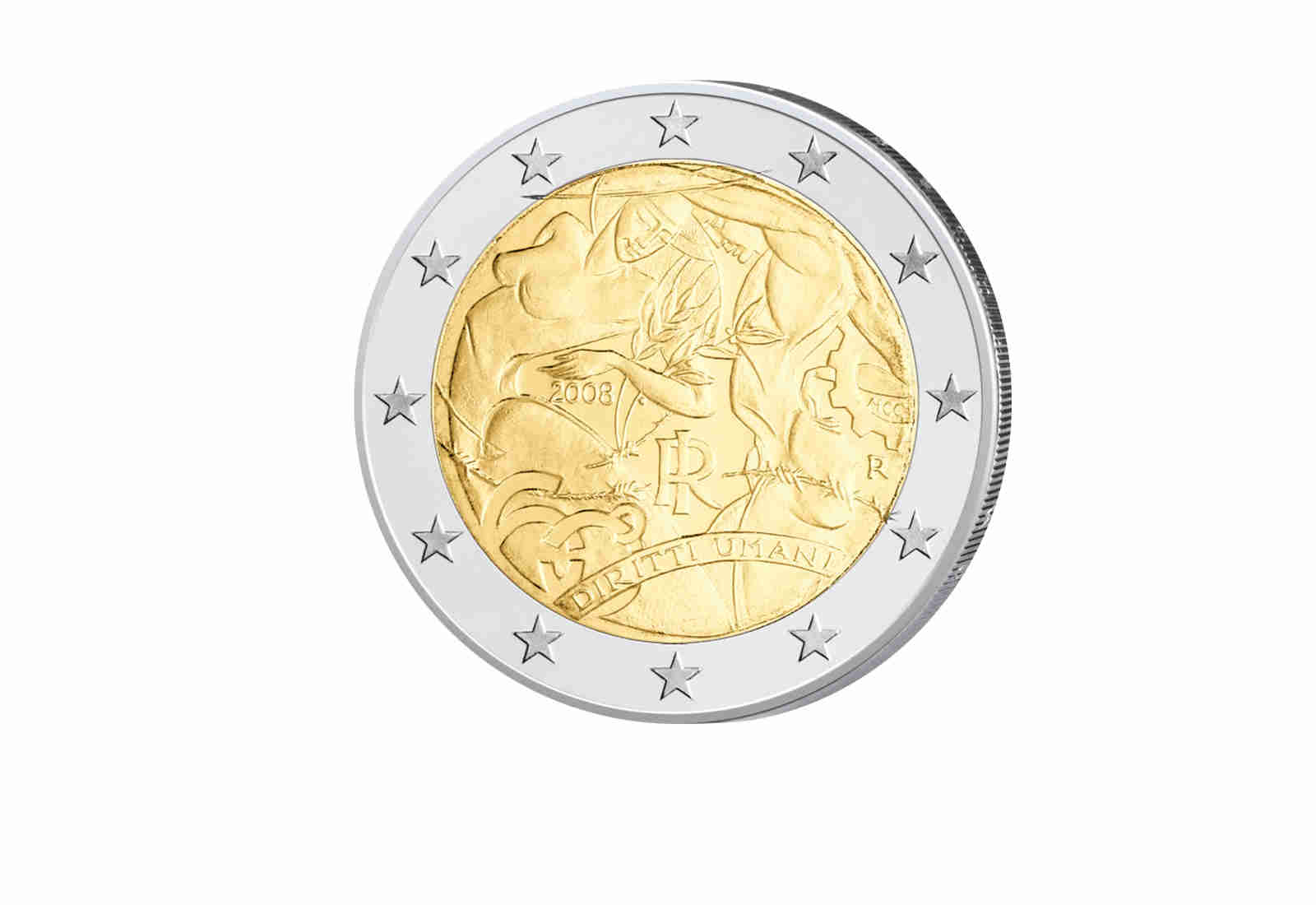 2 Euro 2008 Italien 60 Jahre Menschenrechte