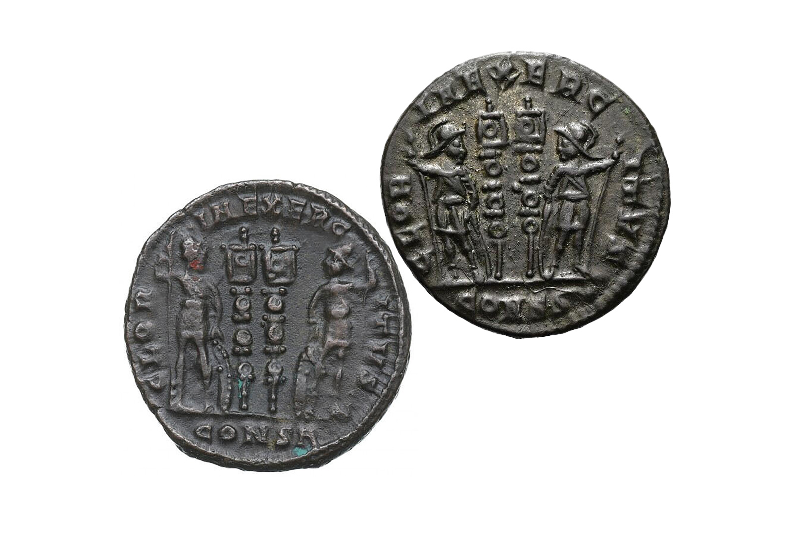 2er-Set Rom Konstantin I. 306-337 und Constantinus II. 324-337 im Etui inkl Zertifikat