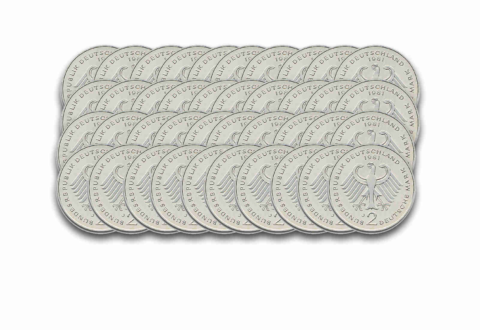 2 DM 1994-2001 BRD Willy Brandt 40er Set Jaeger-Nr. 459
