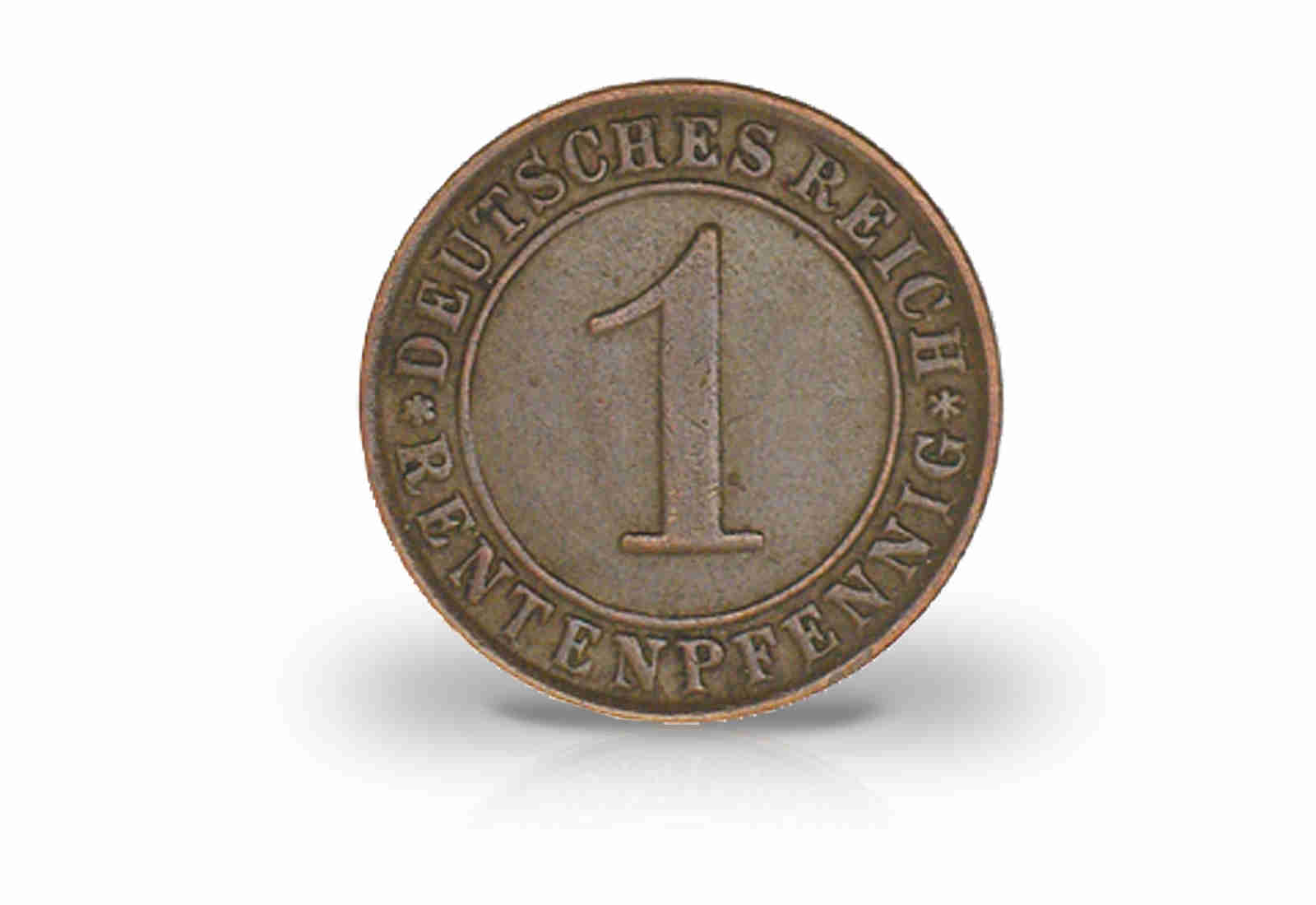 1 Rentenpfennig 1923-1924 Weimarer Republik Jaeger-Nr. 306
