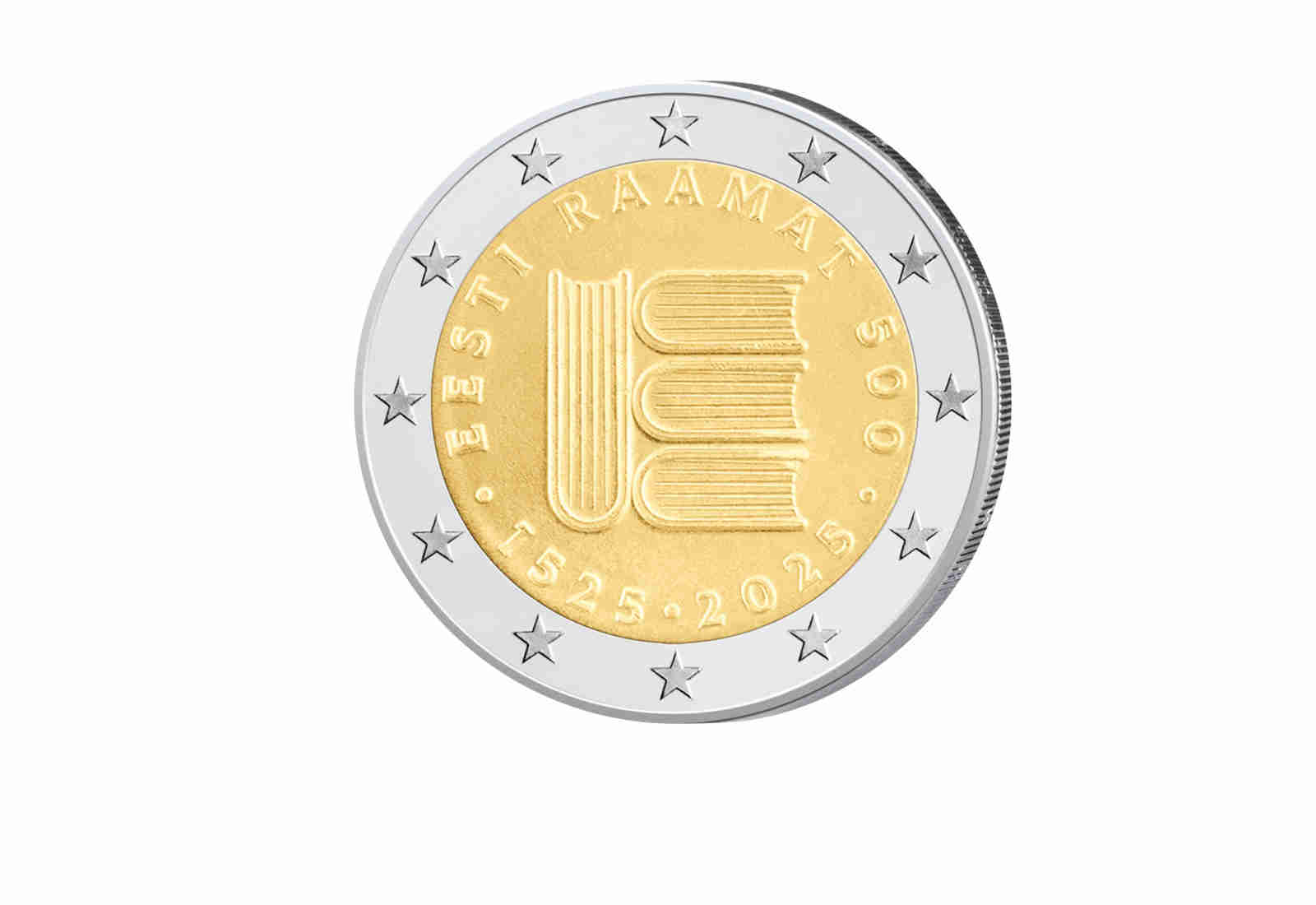 2 Euro 2025 Estland 500 Jahre erster Textdruck in estnischer Sprache bfr.