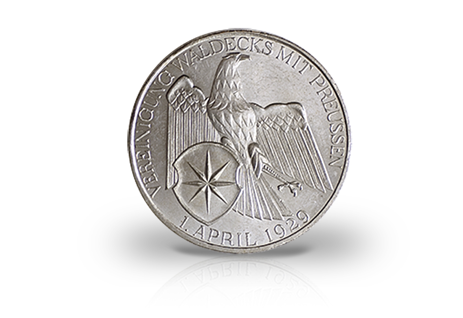 3 Reichsmark 1929 Weimarer Republik Waldeck Jaeger-Nr. 337
