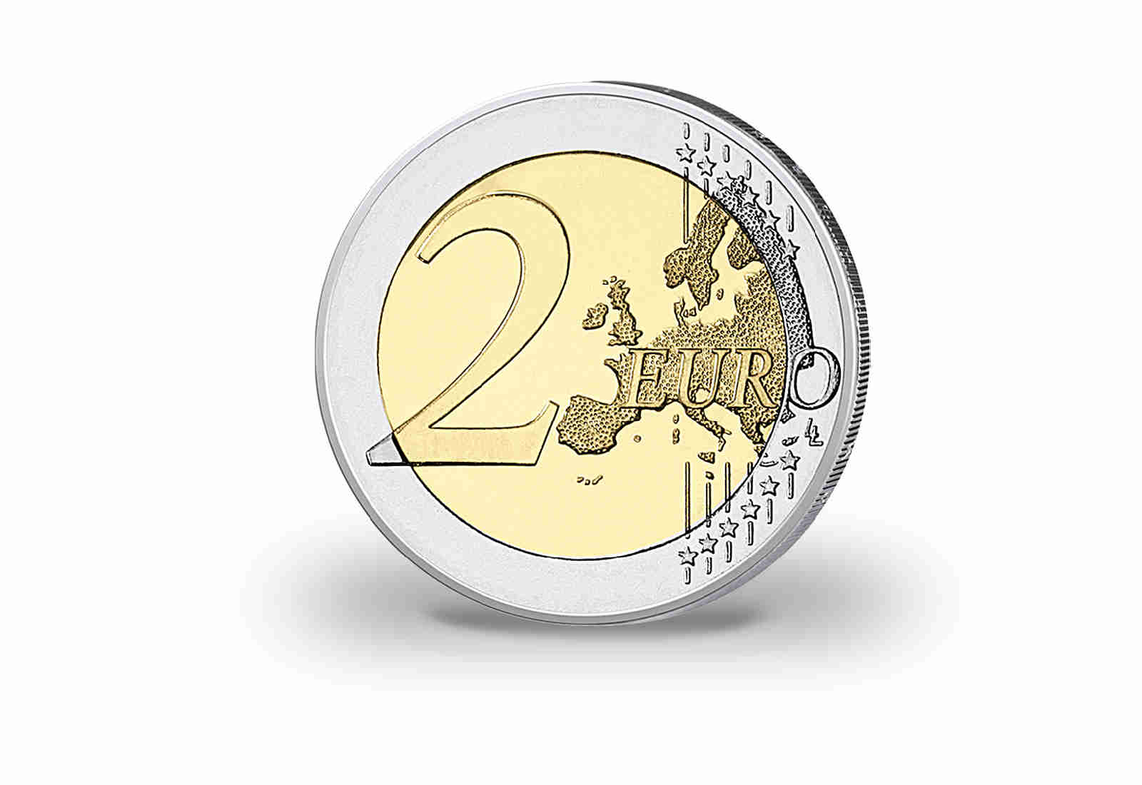 2 Euro mit Farbmotiv Dinosaurier Pteranodon