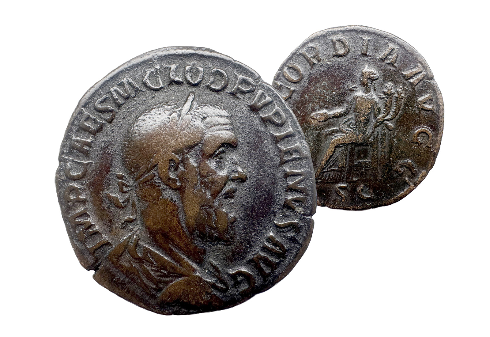 Römische Kaiserzeit 238 Pupienus, Drapierte Büste