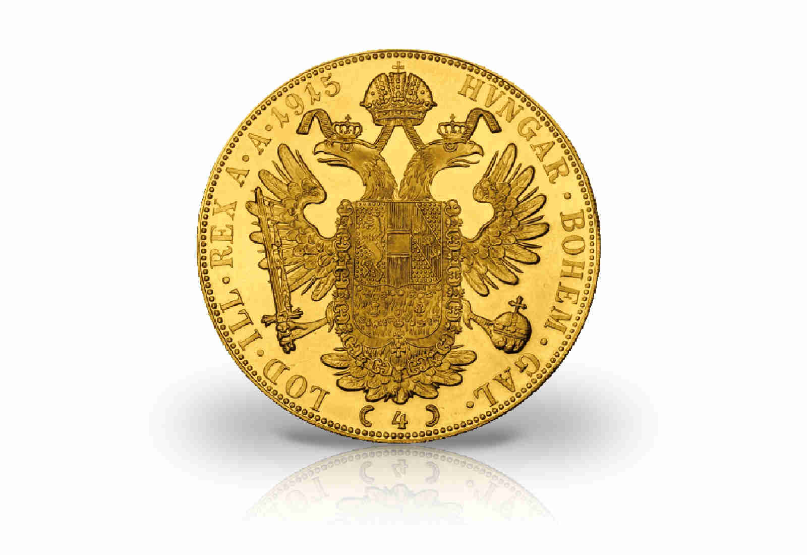 4fach Dukat Goldmünze 1915 Österreich-Ungarn Franz Joseph I.