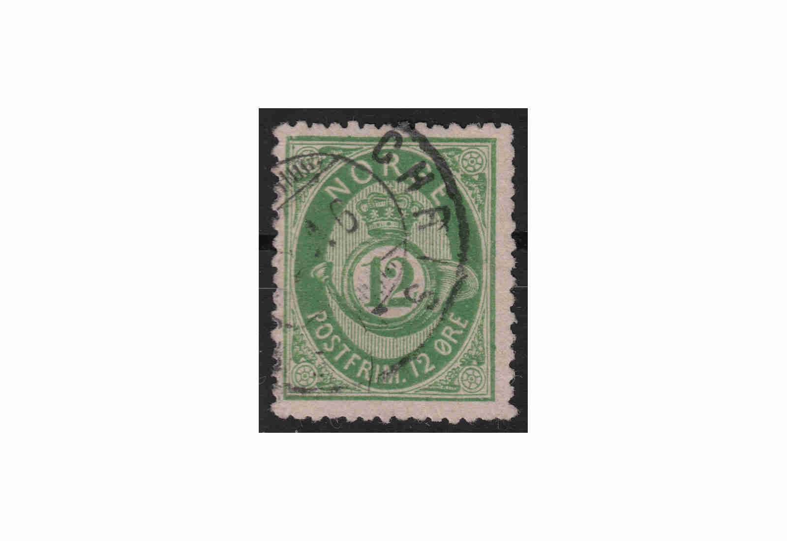 Norwegen Freimarke: Posthorn 1877/78 NOR Michel Nr. 26 gestempelt