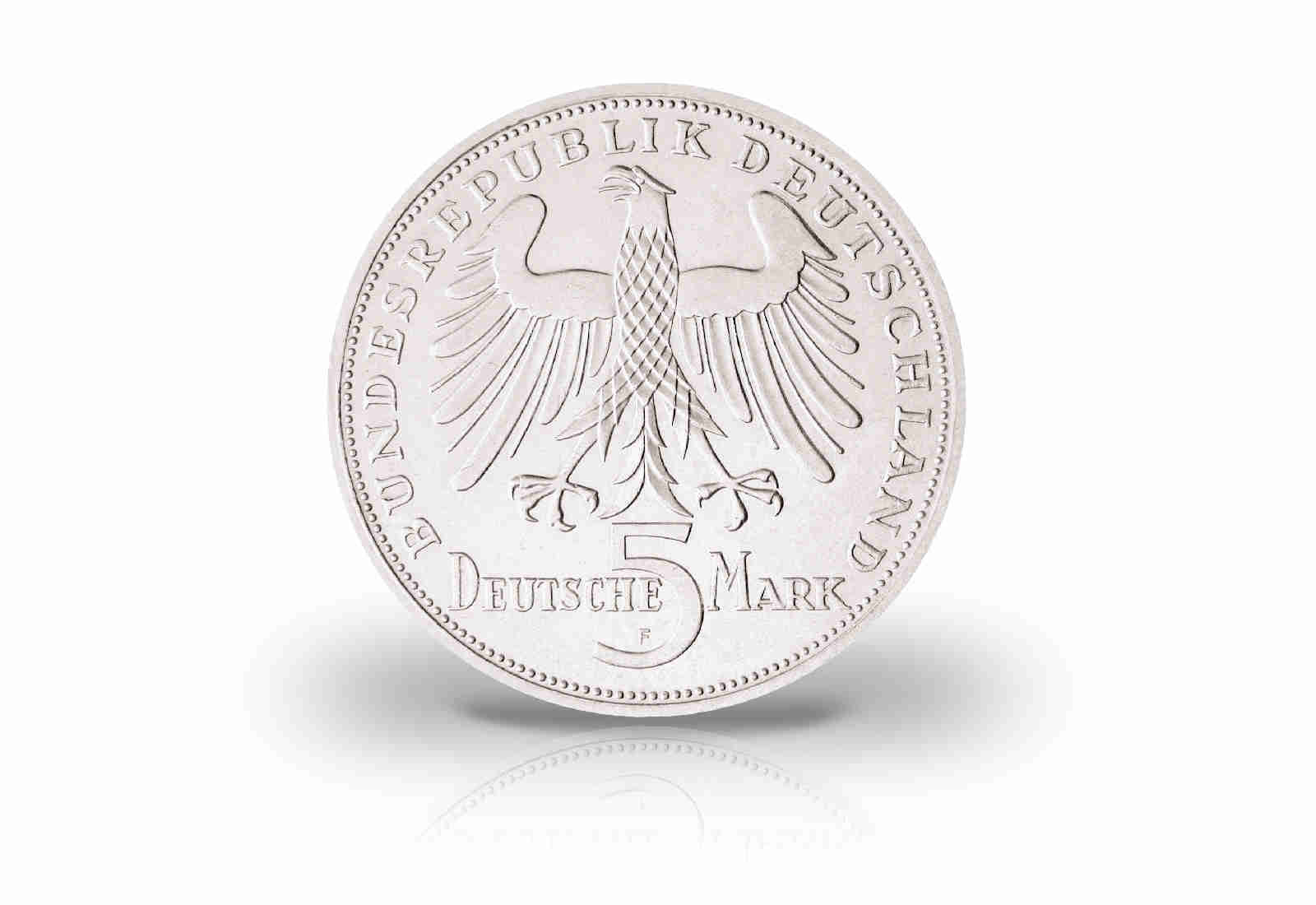 5-DM-Silbermünze 1955 BRD - 150. Todestag Friedrich von Schiller - Jaeger-Nr. 389