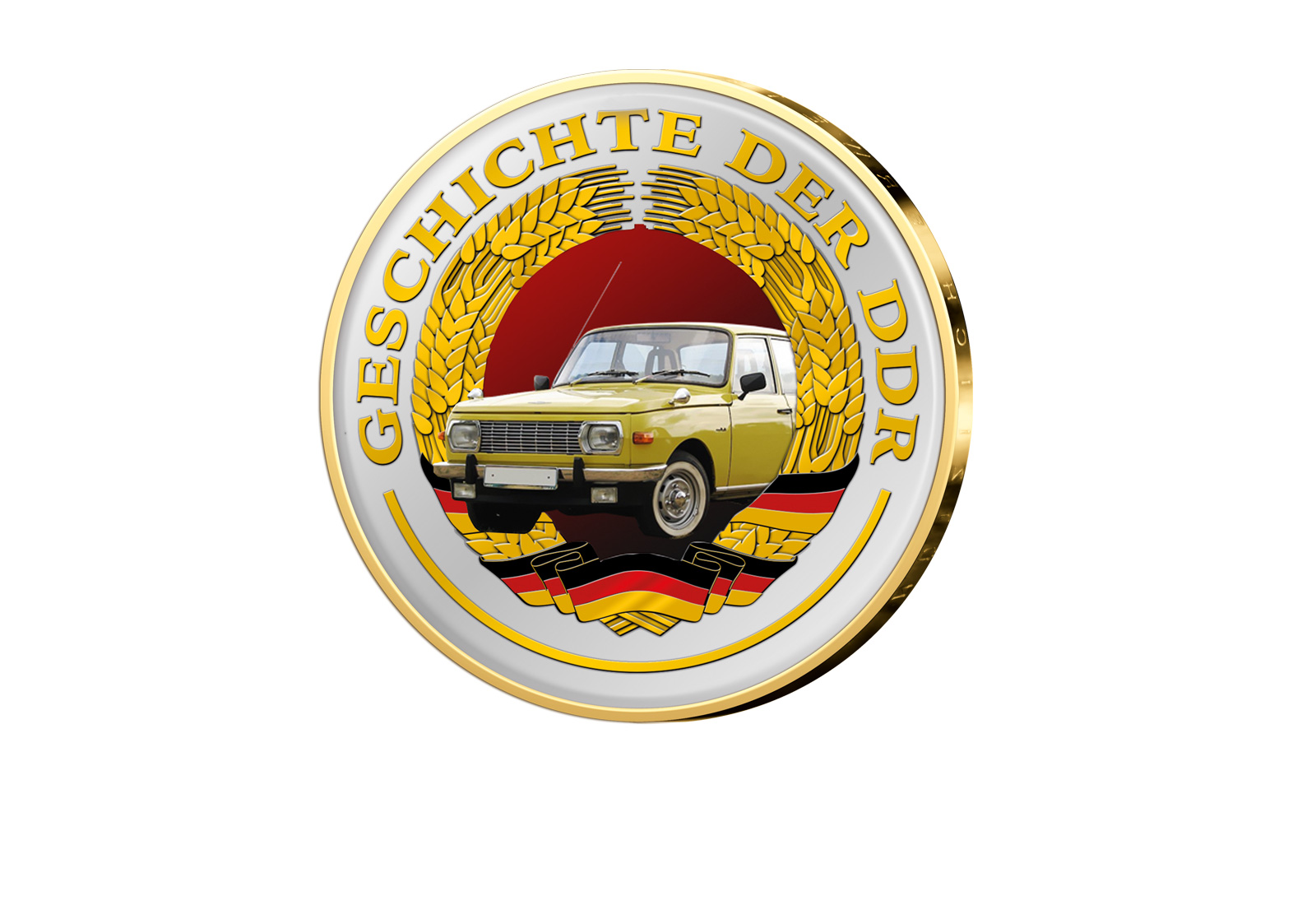5 Ost-Mark mit Farbapplikation Der Wartburg DDR Ostalgie Serie