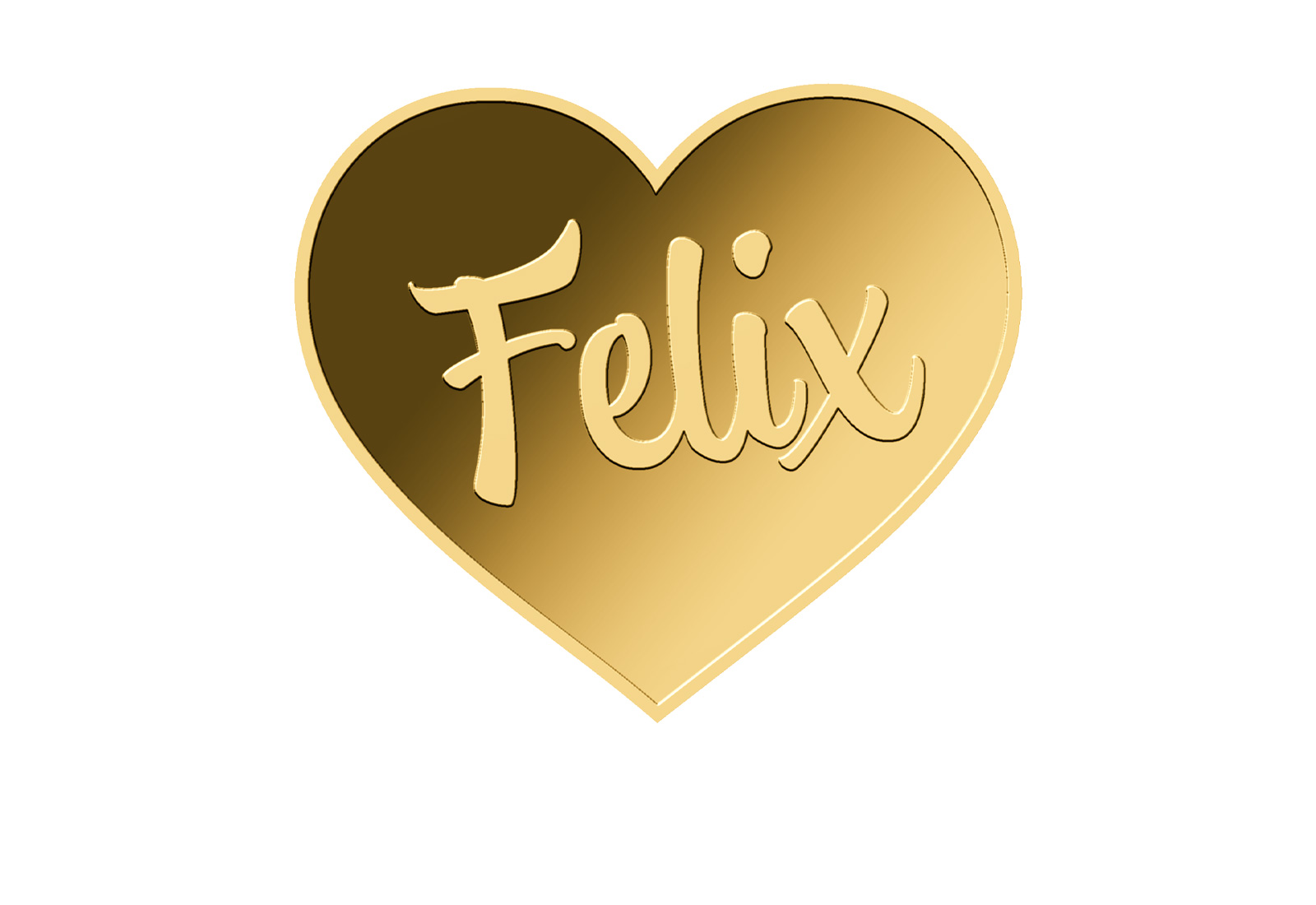 Goldmünze Motiv "Herz Felix" 999/1000 Gold im Geschenketui
