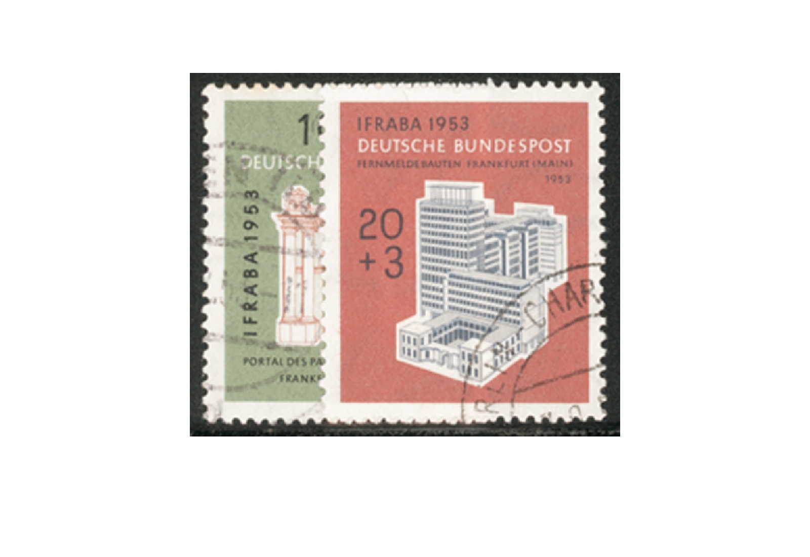 Briefmarken BRD IFRABA 1953 Michel-Nr. 171-172 gestempelt