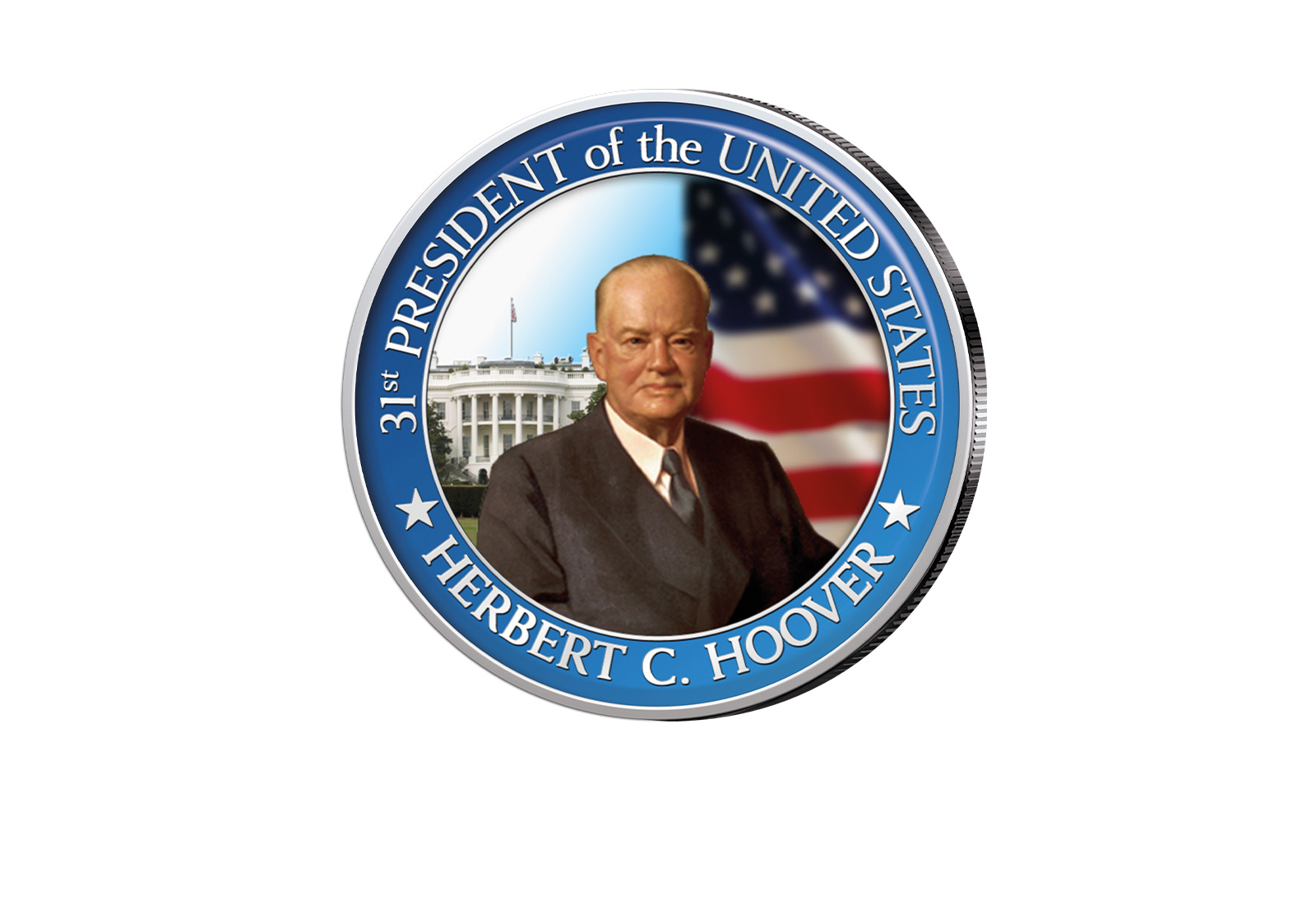 ½ Kennedy-Dollar USA mit Farbapplikation Herbert Hoover Serie: Presidents of the US