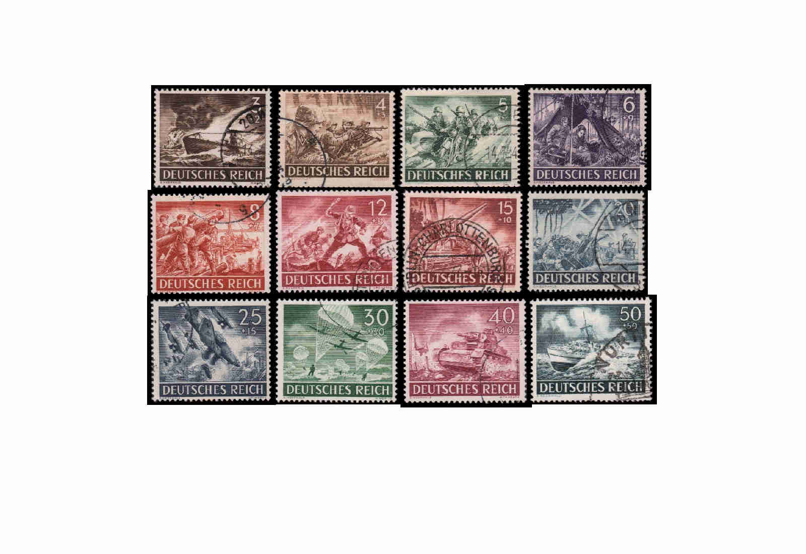 Deutsches Reich Mi.Nr. 831/42 gestempelt