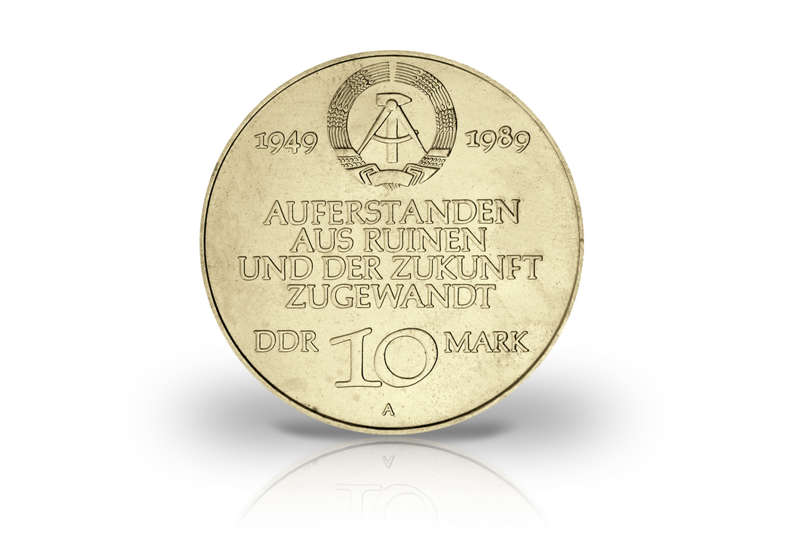 10 Mark Gedenkmünze 1989 DDR 40 Jahre Jaeger-Nr. 1630