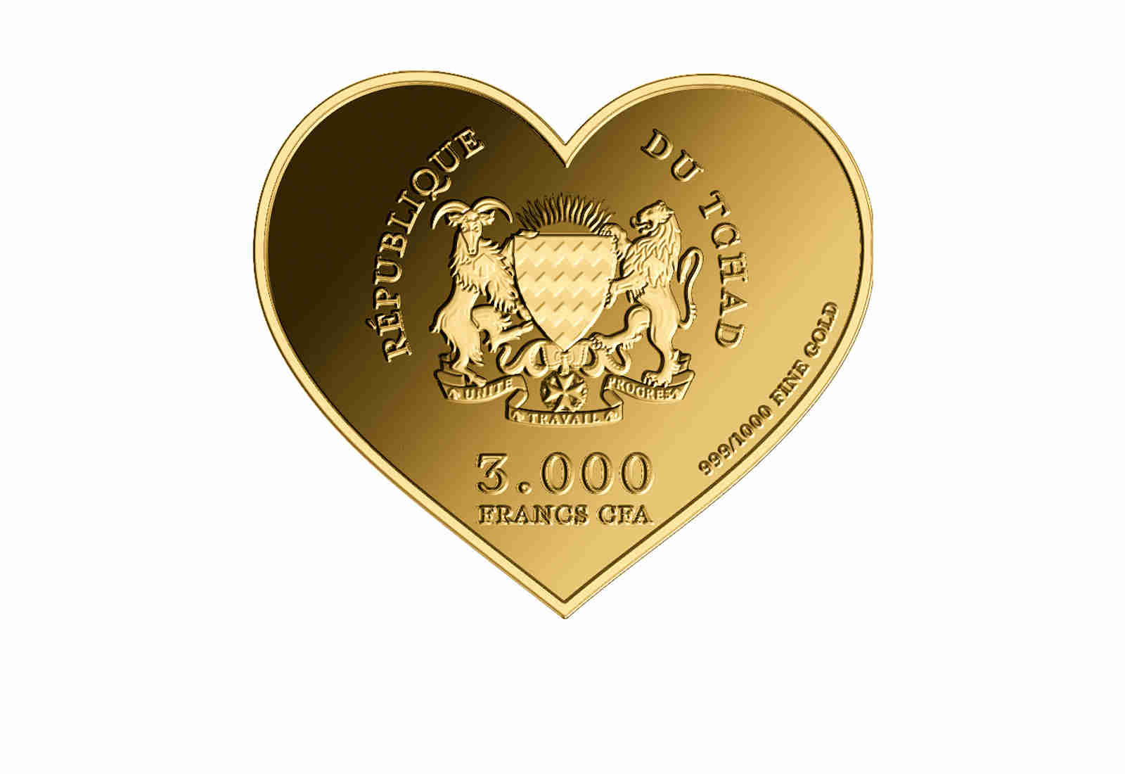 Goldmünze Motiv "Ich liebe Dich" 999/1000 Gold Geschenk