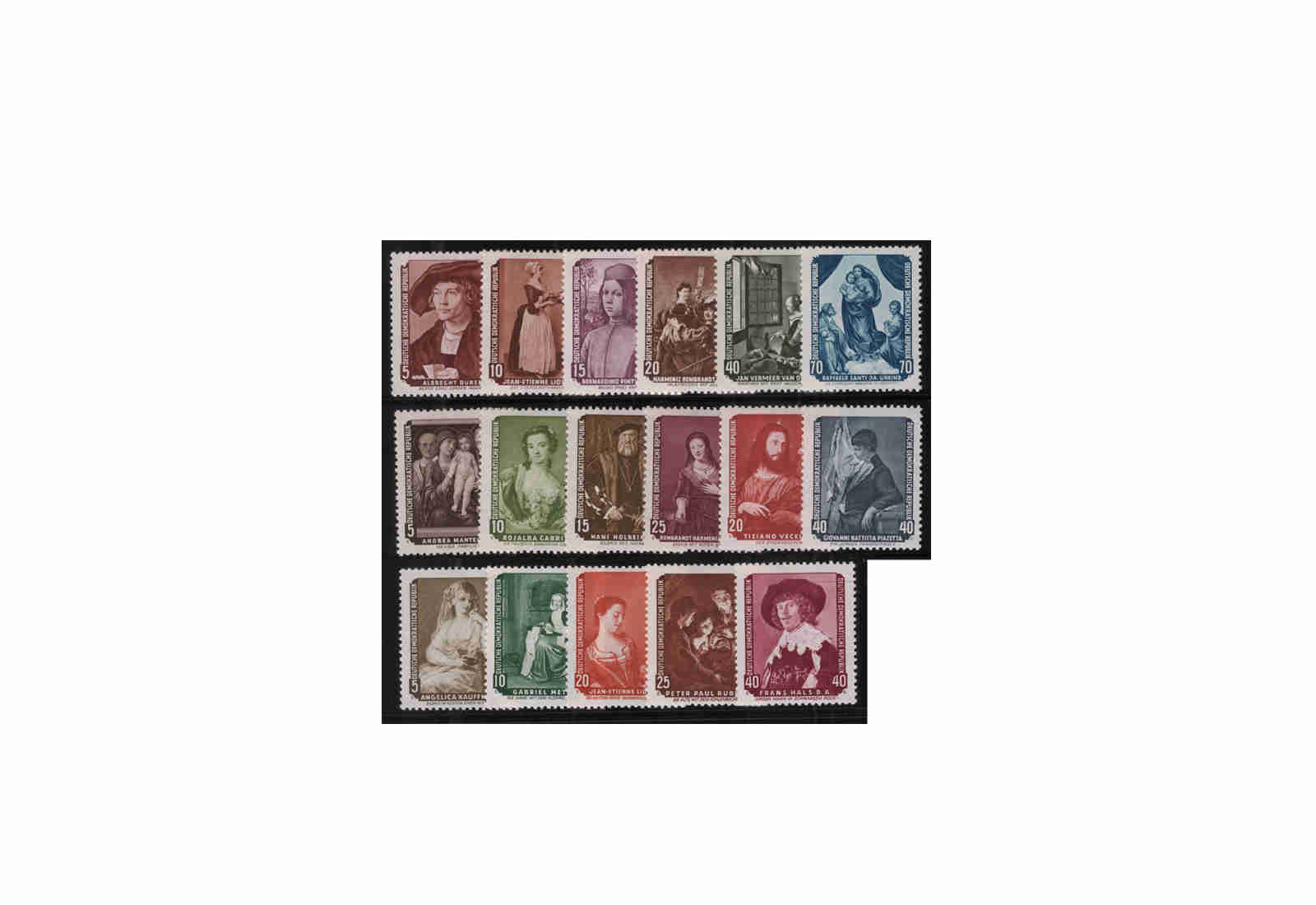 Briefmarken DDR Gemäldegalerie 1955-1959 Michel-Nr. 504-509,586-591,693-697 postfrisch