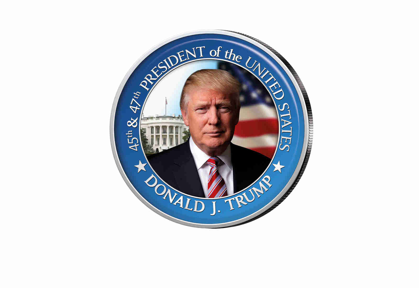 ½ Kennedy-Dollar USA mit Farbapplikation Donald J. Trump Serie: Presidents of the US