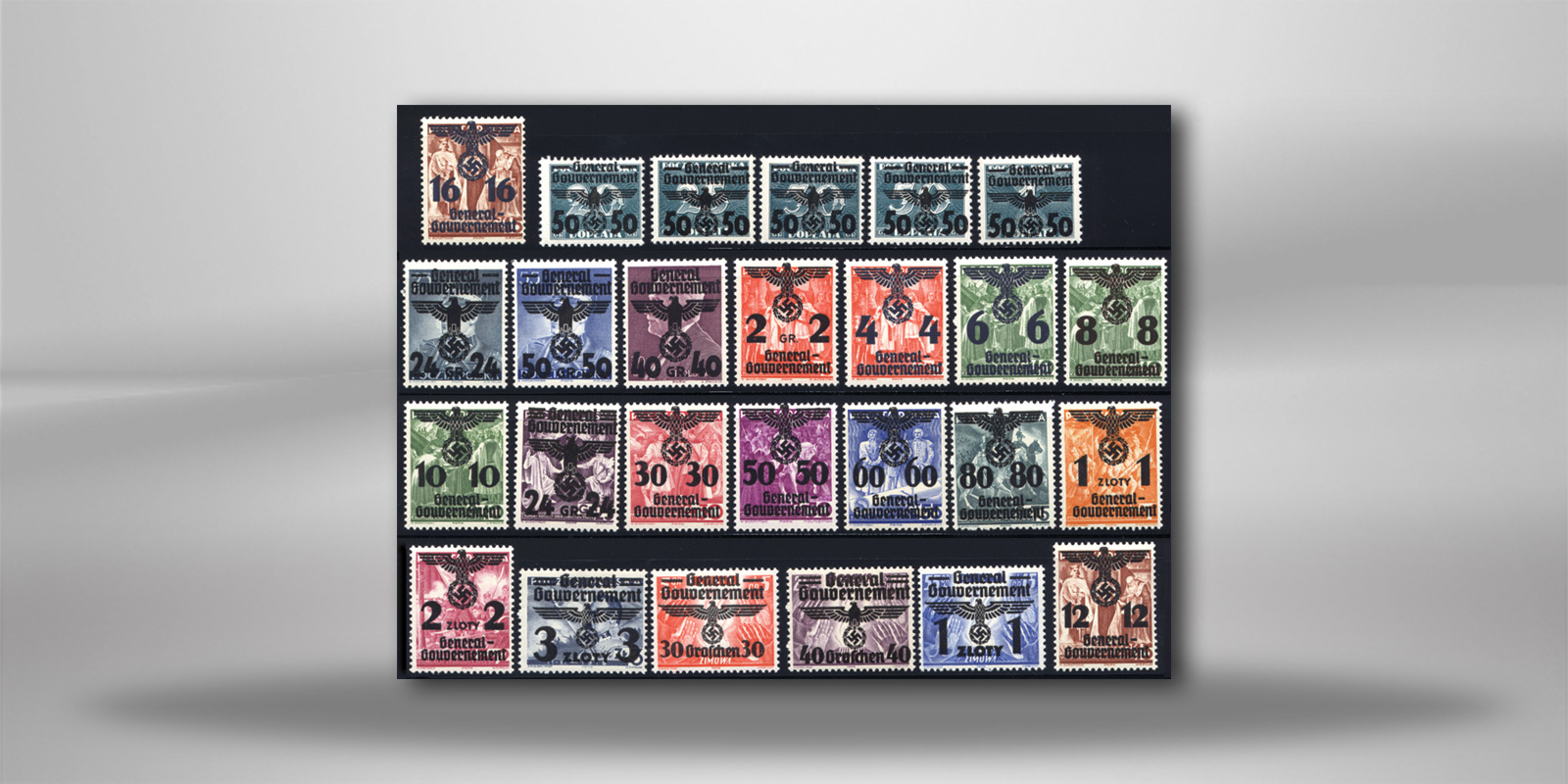 Briefmarken Deutsches Reich Generalgouvernement Michel-Nr.14-39 postfrisch