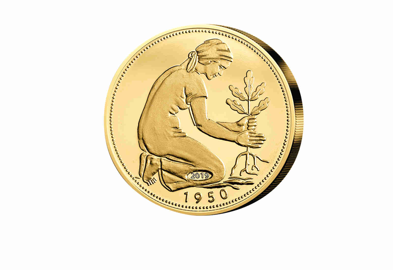 Gigantenprägung 50 Pfennig 1950 Deutschland die seltenste Münze der BRD