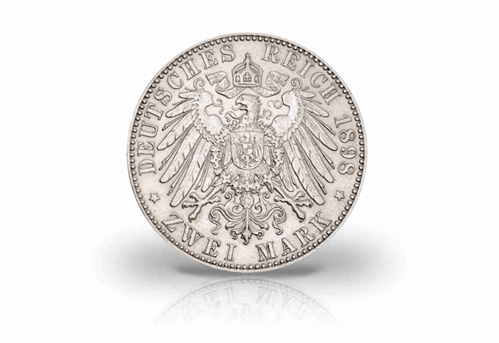 2 Mark 1895-1900 Deutsches Kaiserreich Hessen Ghzg. Ernst Ludwig Jaeger-Nr. 72