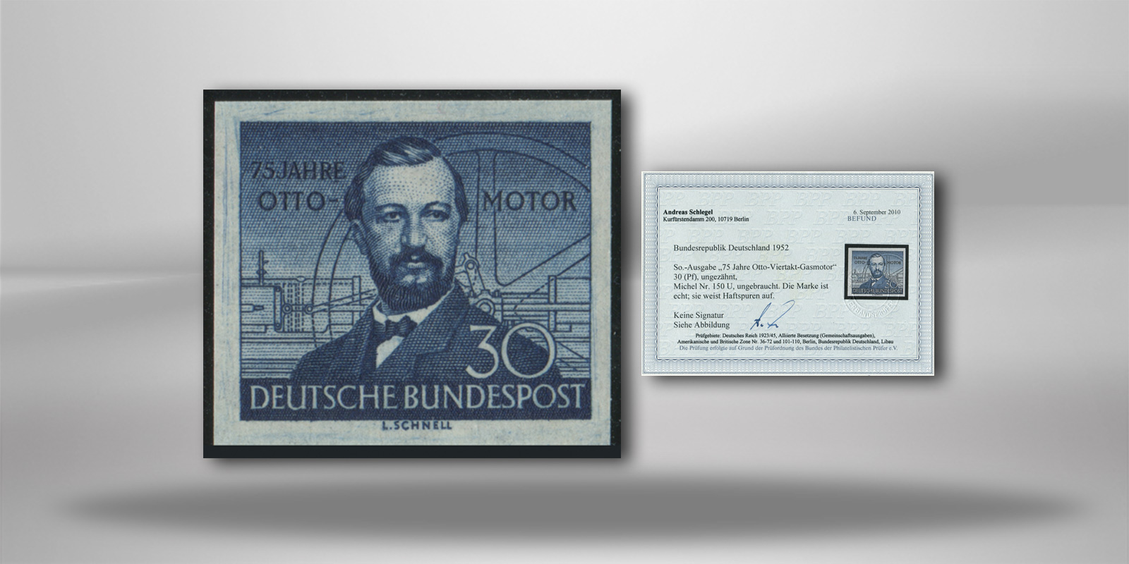 BRD Michel NR. 150 U ** Otto Viertakt Gasmotor