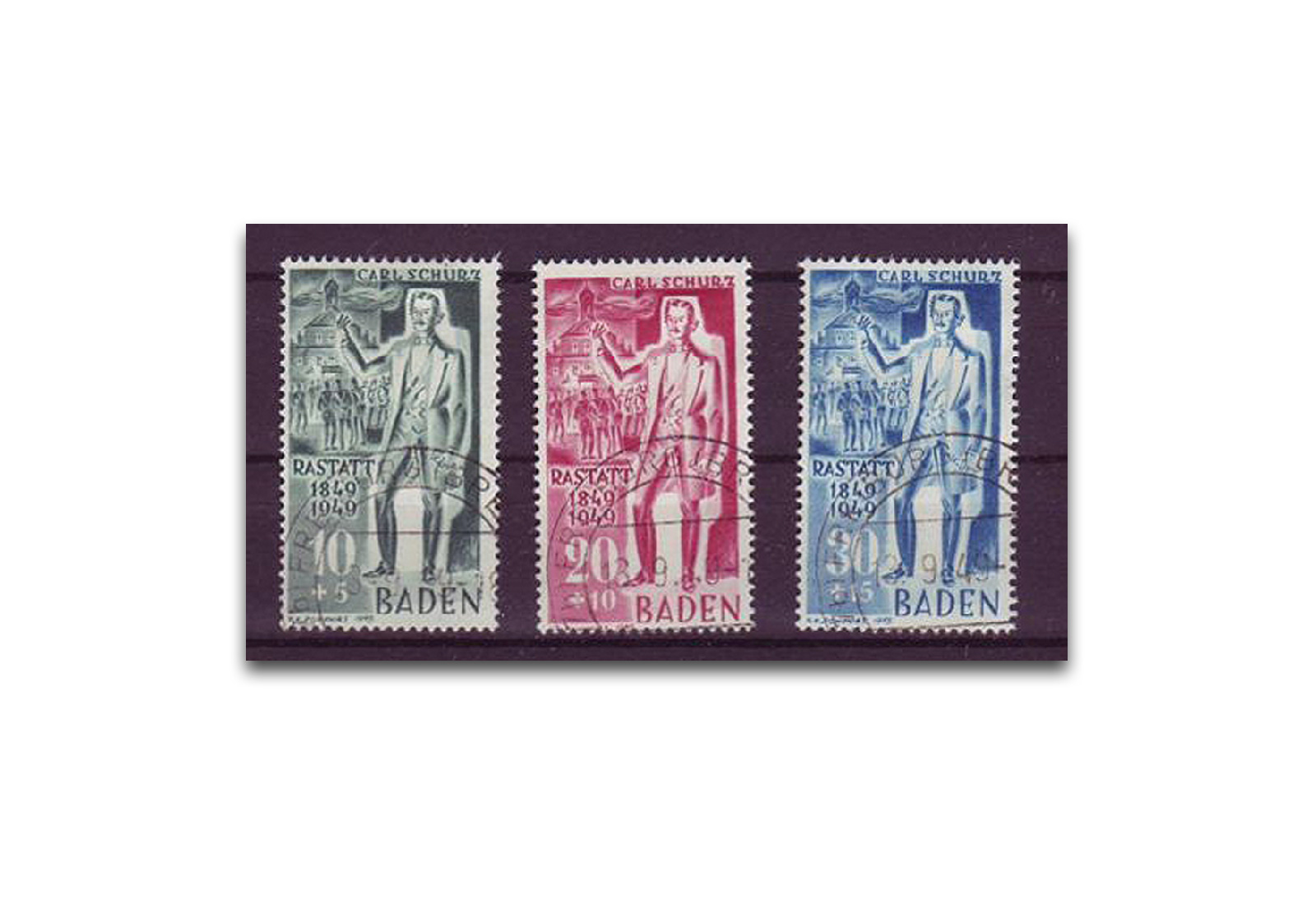 Baden Mi.Nr. 50/52 gestempelt