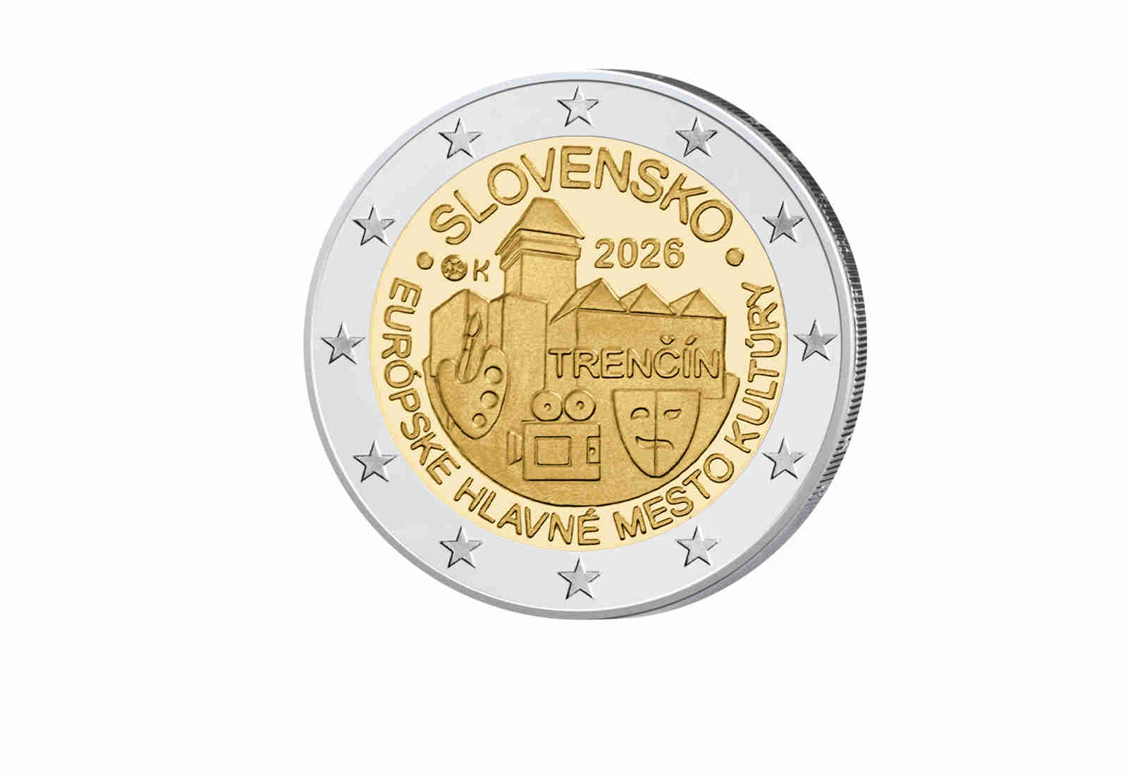 2 Euro 2026 Slowakei Kulturhaptstadt Europas - Trencín bfr.