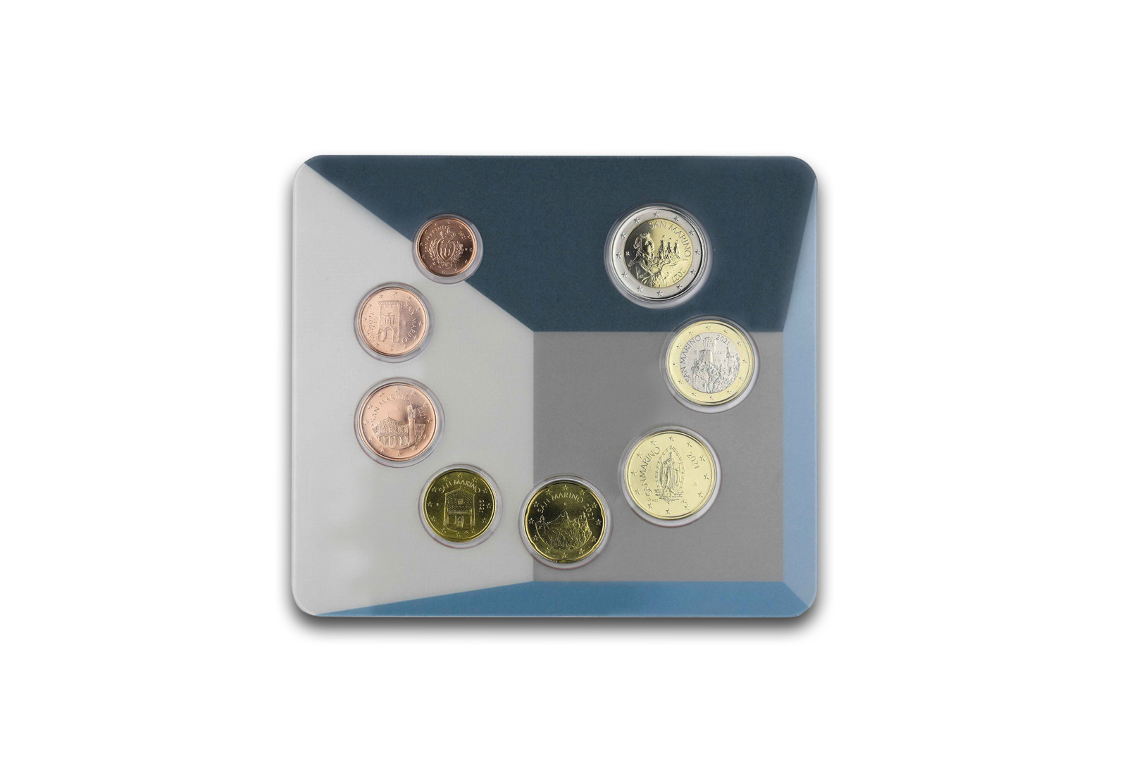 Kursmünzensatz 2021 San Marino st im Blister