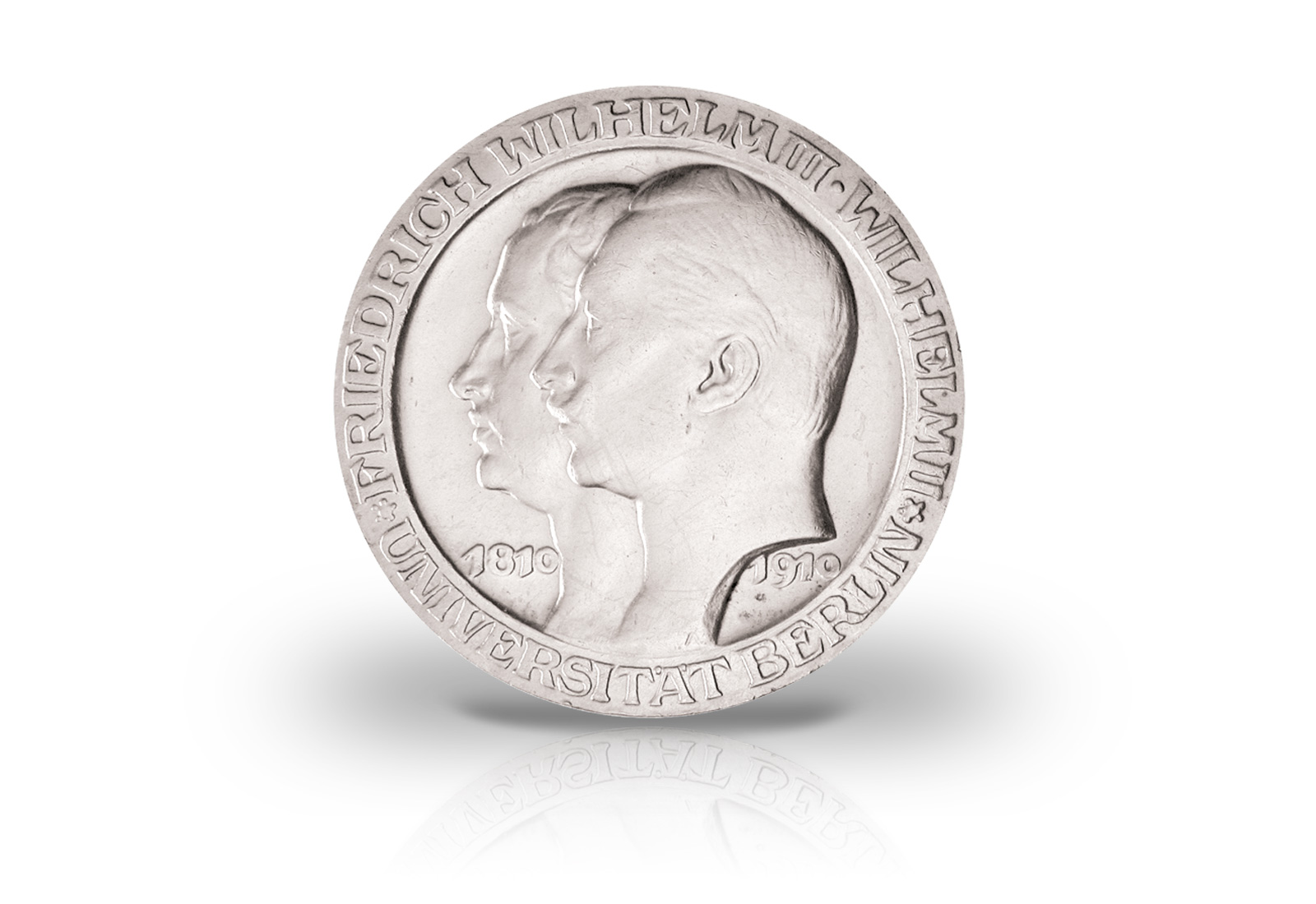 3 Mark Silbermünze 1910 Kaiserreich Preußen Universität Berlin Jaeger-Nr. 107