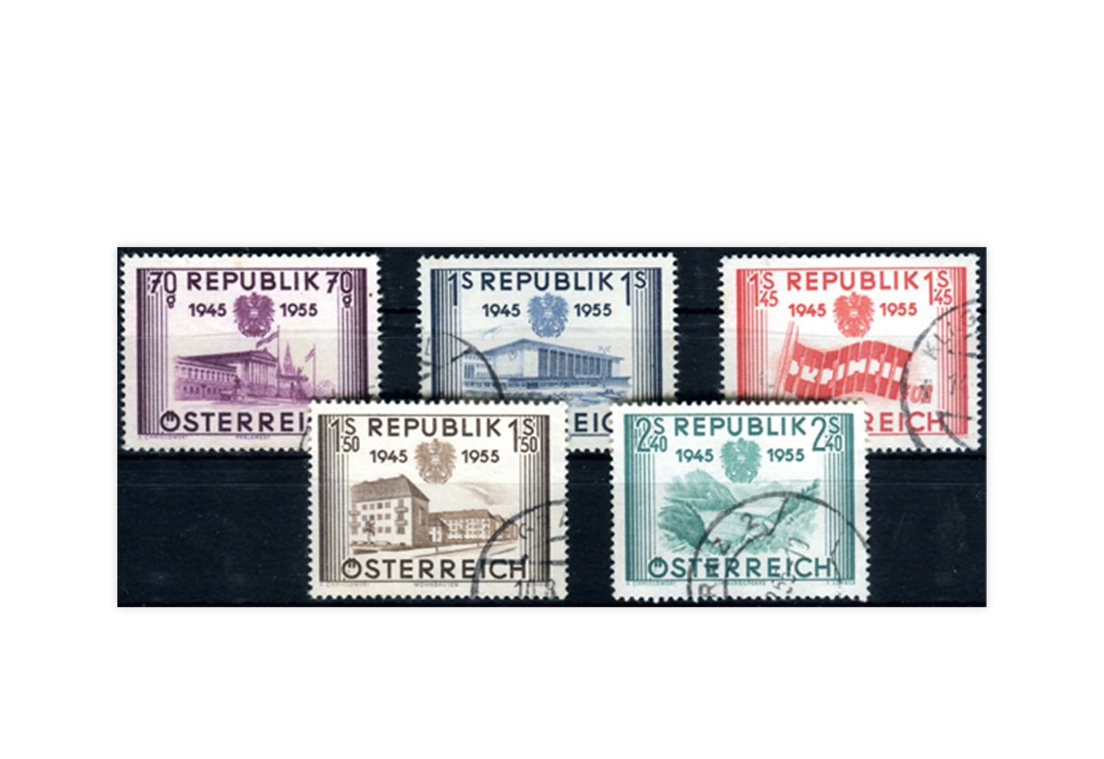 2. Republik Österreich Mi.Nr. 1012/16 gest.