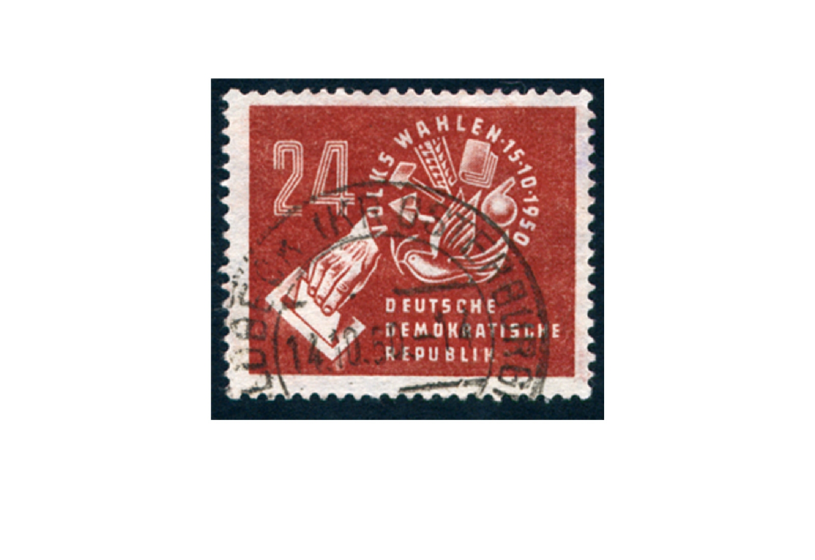 Briefmarke DDR Volkswahlen 1950 Michel-Nr. 275 gestempelt