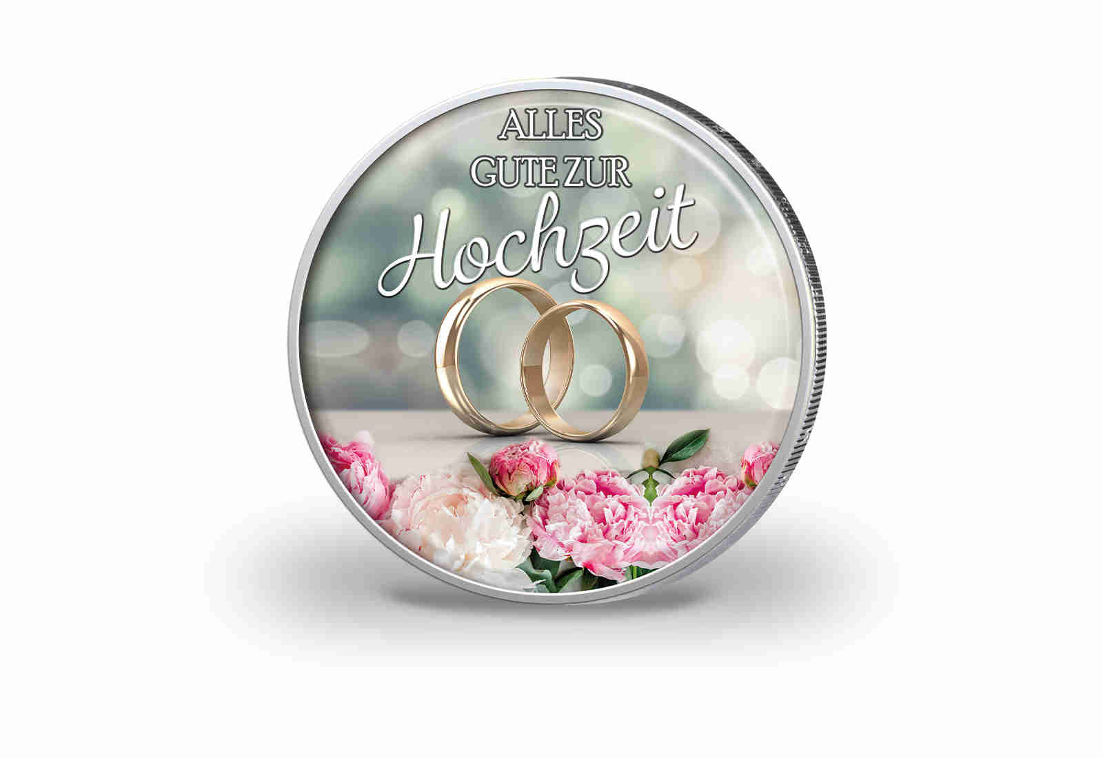 2 Euro Hochzeit I mit Farbapplikation
