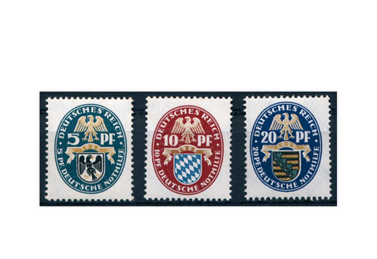 Briefmarken Deutsches Reich Einzelausgabe 1925 Michel-Nr. 375/377 postfrisch