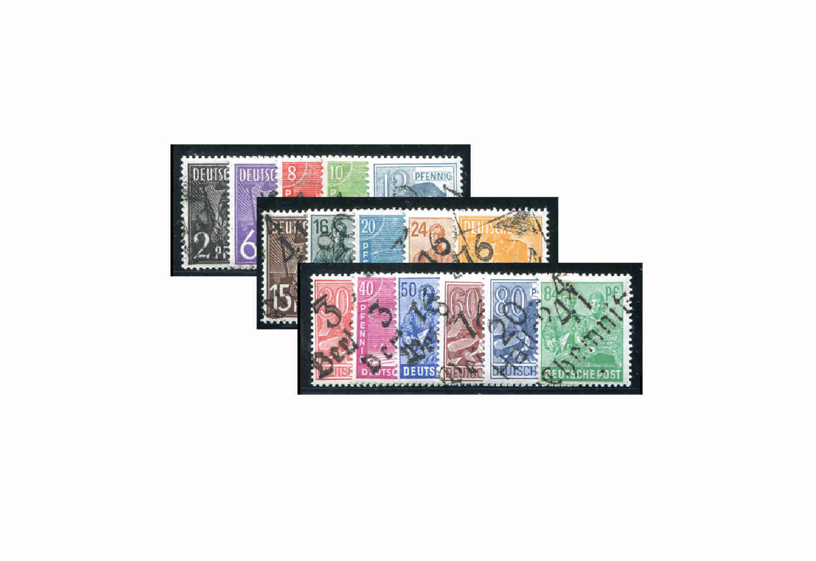 Briefmarken SBZ 1946 Michel Nr. 166-81 (ohne 179) Bezirk 16 postfrisch geprüft