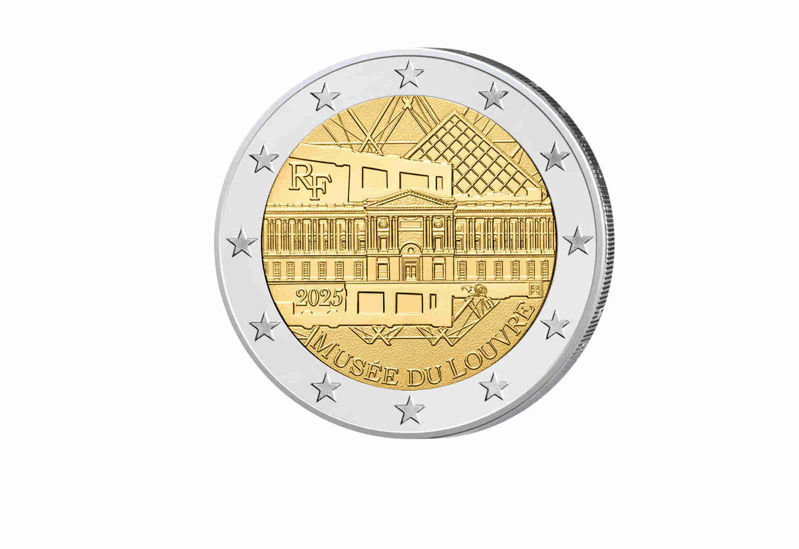 2 Euro 2025 Frankreich Louvre Museum