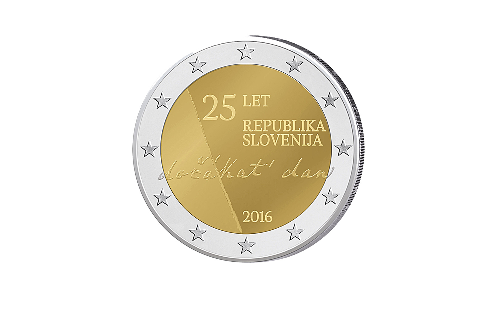 2 Euro 2016 Slowenien 25. Jahrestag der Unabhängigkeit bfr.