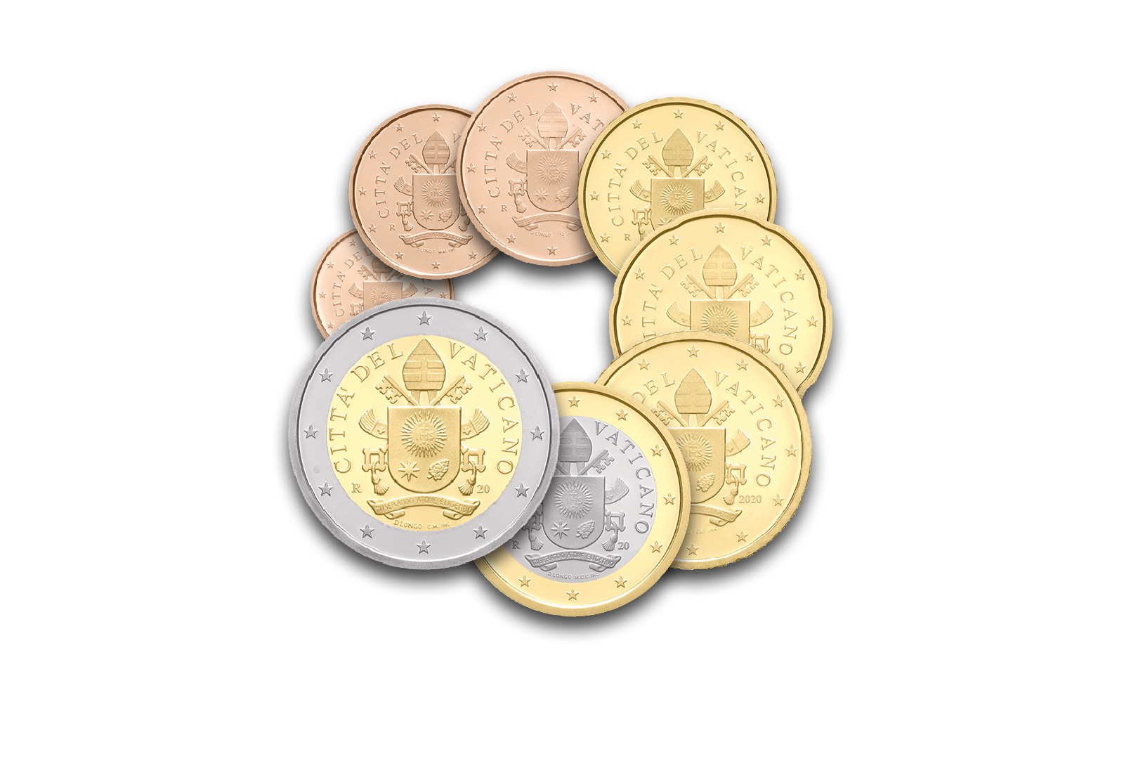 Kursmünzensatz 2020 Vatikan st im Blister