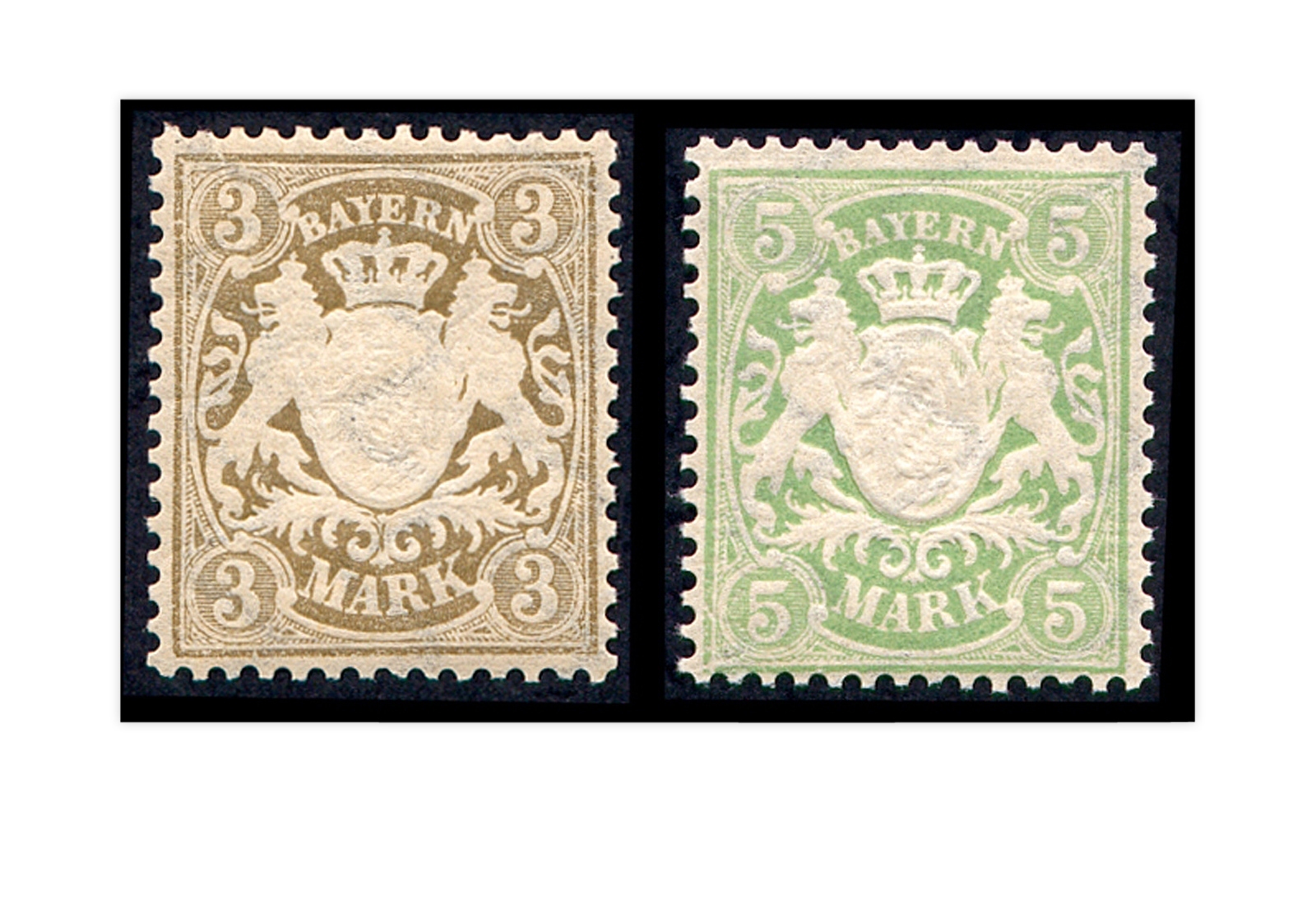 Briefmarke Altdeutschland Bayern Freimarke 1900 Michel-Nr. 69-70 postfrisch