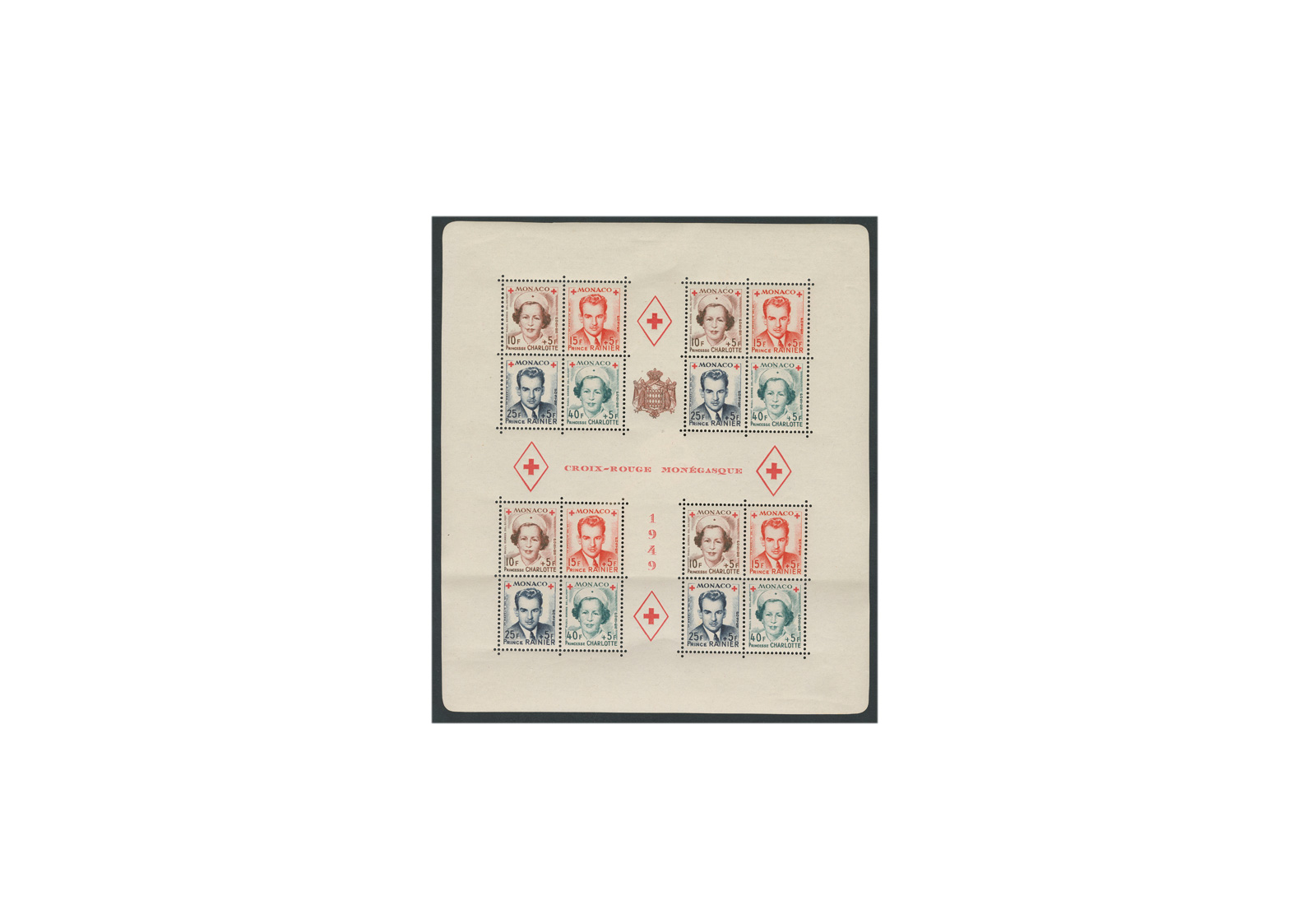 Briefmarken Monaco Rotes Kreuz 1951 Block 4 A postfrisch