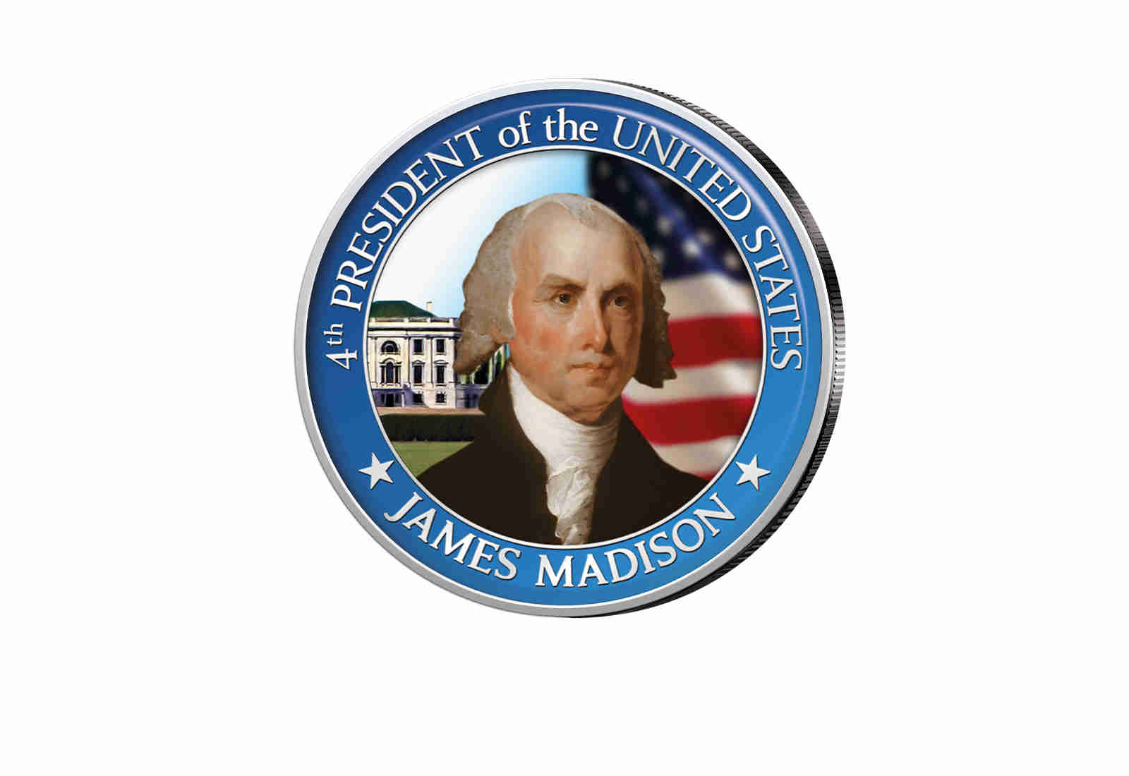 ½ Kennedy-Dollar USA mit Farbapplikation James Madison Serie: Presidents of the US