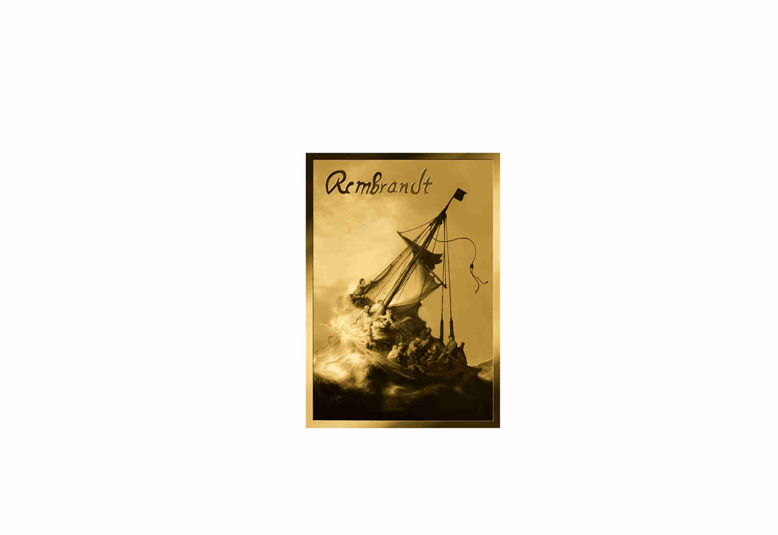 Goldcard Motiv Christus im Sturm auf dem See Genezareth - Rembrandt van Rijn 999/1000 Gold
 