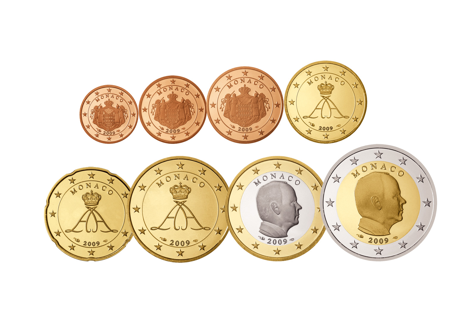 Kursmünzensatz 2009 Monaco st