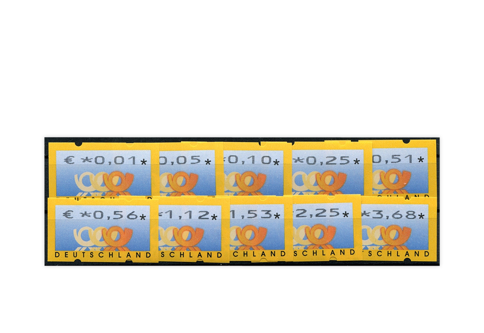 BRD ATM 4.1. VS 1 postfrisch mit Zählnummern 10 Werte