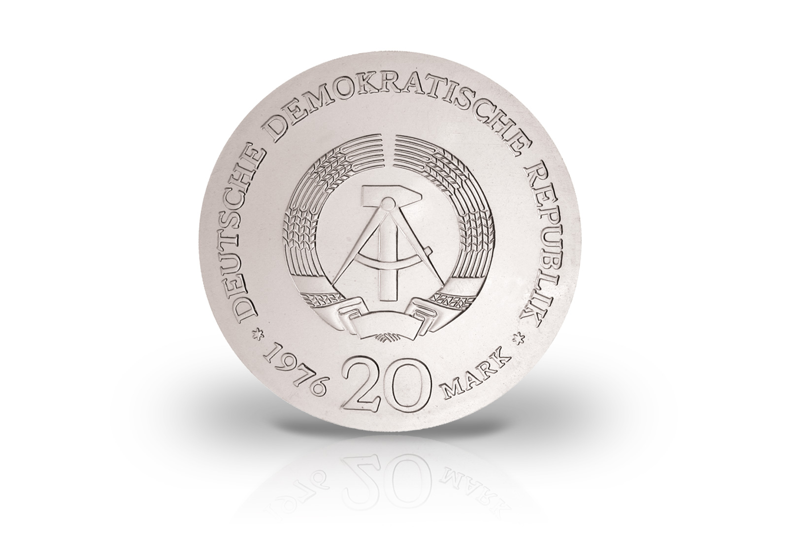 20 Mark Gedenkmünze 1976 DDR Wilhelm Liebknecht Jaeger-Nr. 1561